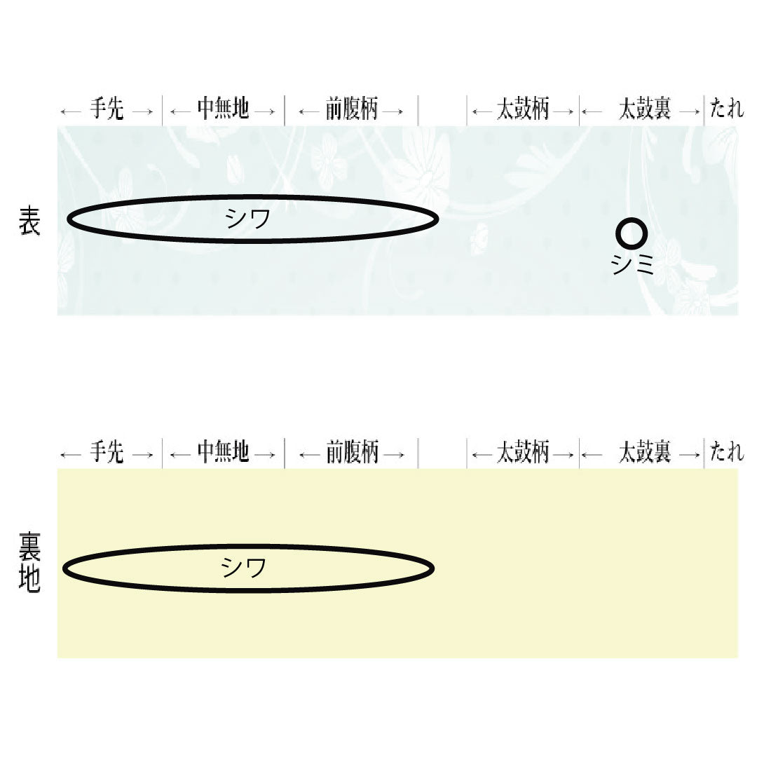 Fukuro Obi, Pure Silk, Grade A, with Dried Foil, Summer Obi, Gradient Pattern with Bush Clover and Japanese Pampas Grass, 402cm Long, Six-Ply, Semi-Formal, 1123015112399