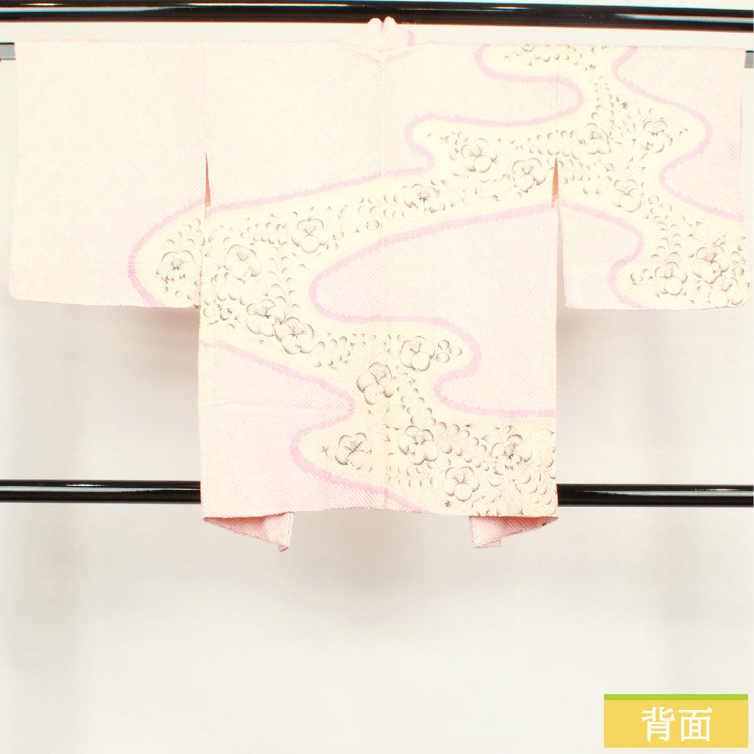 羽織 正絹 身丈80.5cm 裄丈64cm  桃色 総絞り 辻ヶ花 Aランク 袷 ピンク系 1117000703913