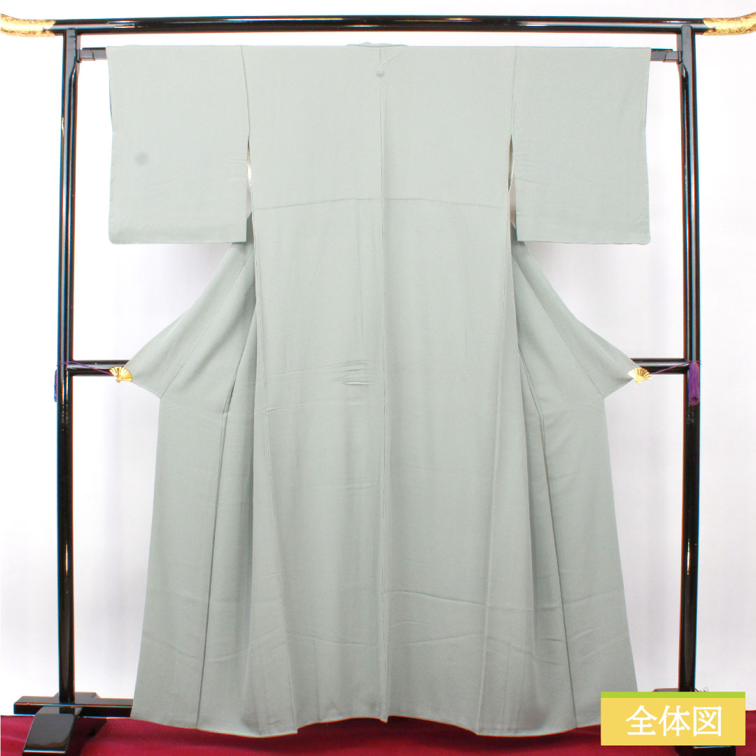 Plain color, pure silk, length 159.5cm, sleeve length 64.5cm, agarwood brown (tono chairo), plain color, Gosan paulownia, lined, S rank, blue 1114001472317