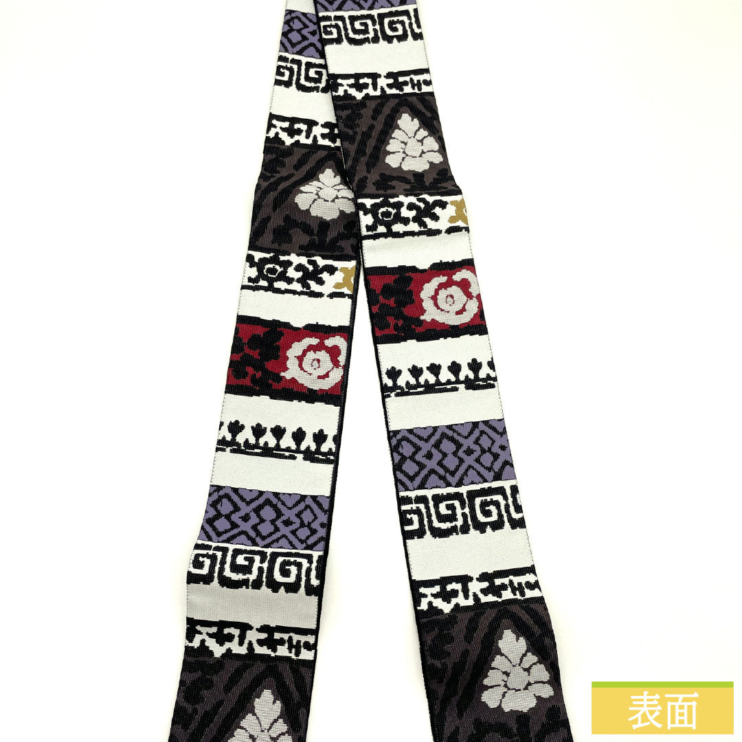 （新品未使用品）角帯 正絹 NEWランク 抽象柄 全通   帯丈424cm 幅10cm グラデーション系 1134000601999