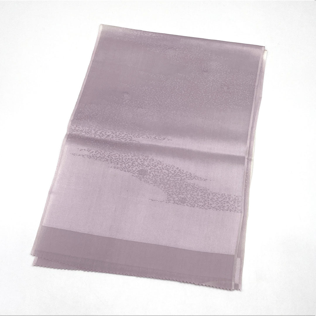 帯揚げ 正絹 Sランク セミフォーマル 灰白色（かいはくしょく） 霞色（かすみいろ） 古典柄 長さ約176cm 幅約29.5cm 紫系 1136001622920