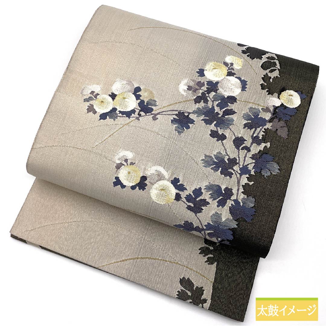 袋帯 正絹 万寿菊 作家物 帯丈456cm Sランク ポイント柄 フォーマル グラデーション系 1123014082499
