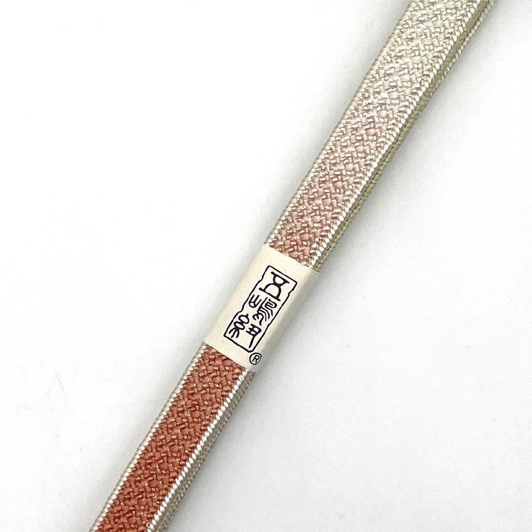 （新古品） 帯締め 正絹 NEWランク 五嶋紐 薄柳色（うすやなぎいろ） 手ぐみ 古典柄 長さ約165cm 幅約1.4cm セミフォーマル 緑系 1135004901319