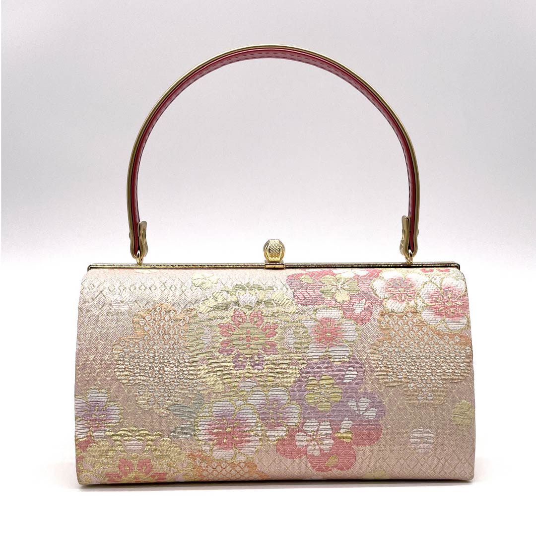 和装バック フォーマル 桜色（さくらいろ） 振袖用 桜 古典柄 ピンク系 Ｓランク 113900051213