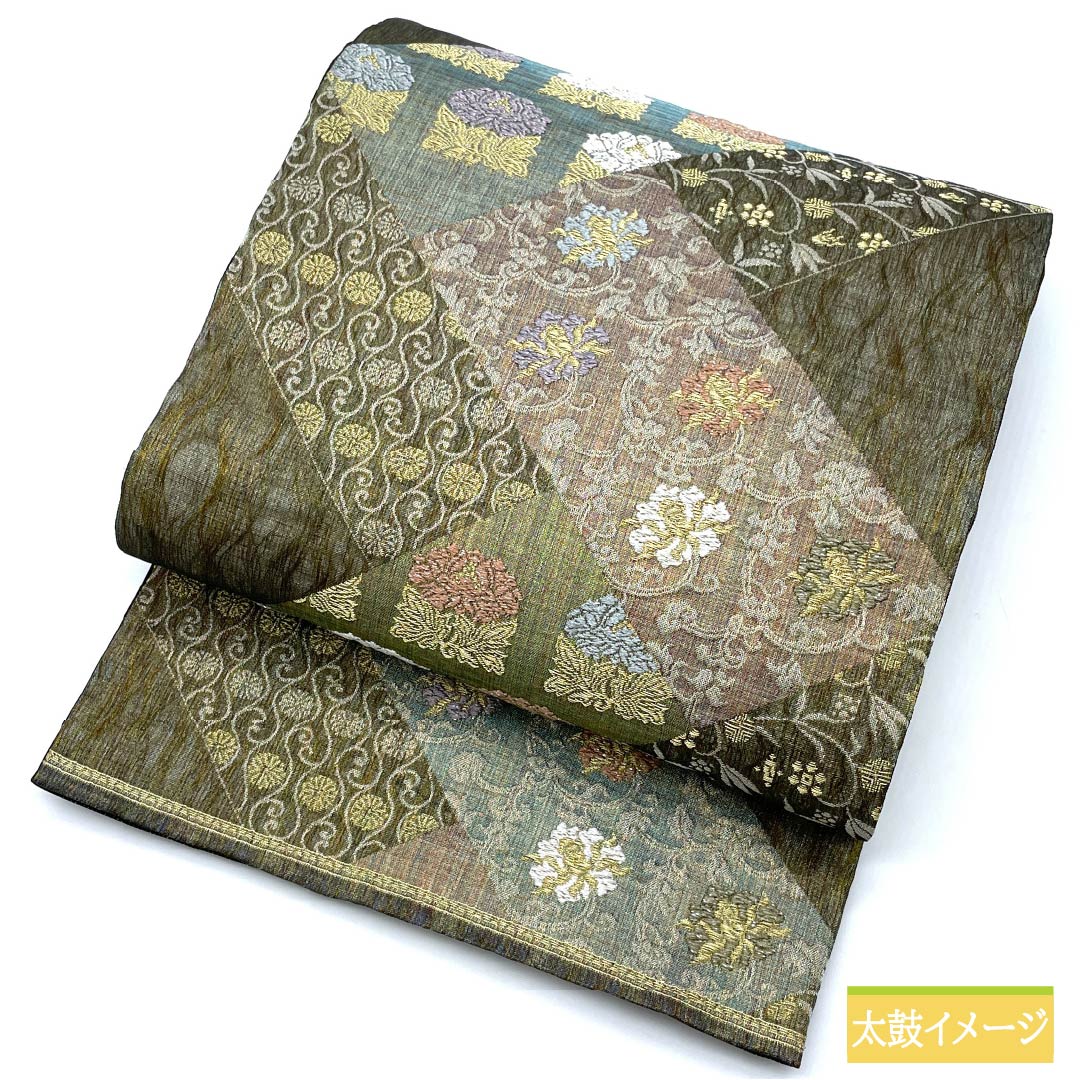 袋帯 正絹 留袖用 波絹 三重織 オールシーズン 帯丈440cm Sランク 六通 フォーマル グラデーション系 1123013422399