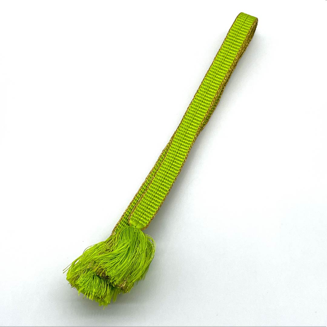 帯締め 正絹 Sランク  黄浅緑色（きあさみどりいろ）    長さ約160cm 幅約1.5cm 振袖用 緑系 1135006282319