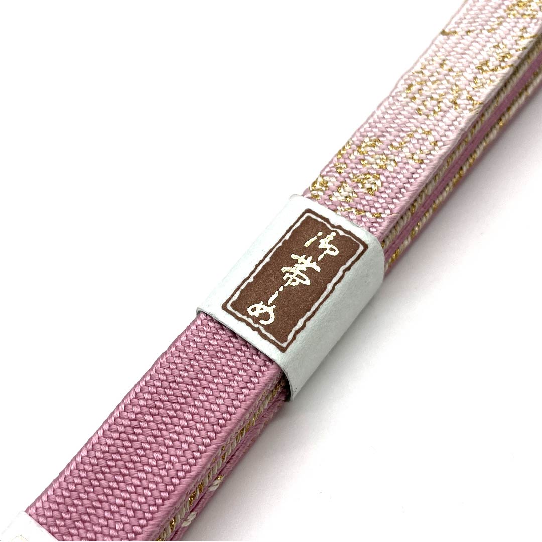 （新古品） 帯締め 正絹 四分紐 洎夫藍色（さふらんいろ） 特選金銀糸使用 新古品 長さ約162cm 幅約1.5cm セミフォーマル Sランク ピンク系 1135001832913