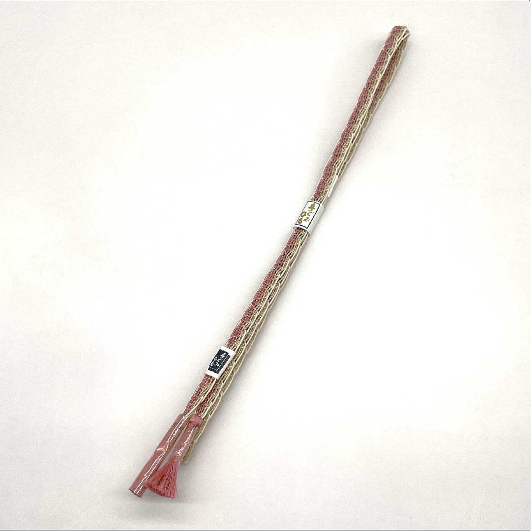 (新品)帯締め 正絹 NEWランク  桃紅色（とうこうしょく） 単衣用 夏用  長さ約168cm 幅約1.2cm カジュアル ピンク系 1135005551313