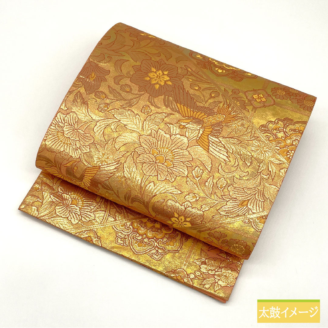 袋帯 正絹 Sランク 西陣織 本金箔 シルク箔 西城麗華文 帯丈438cm 六通 フォーマル グラデーション系 1123016142399