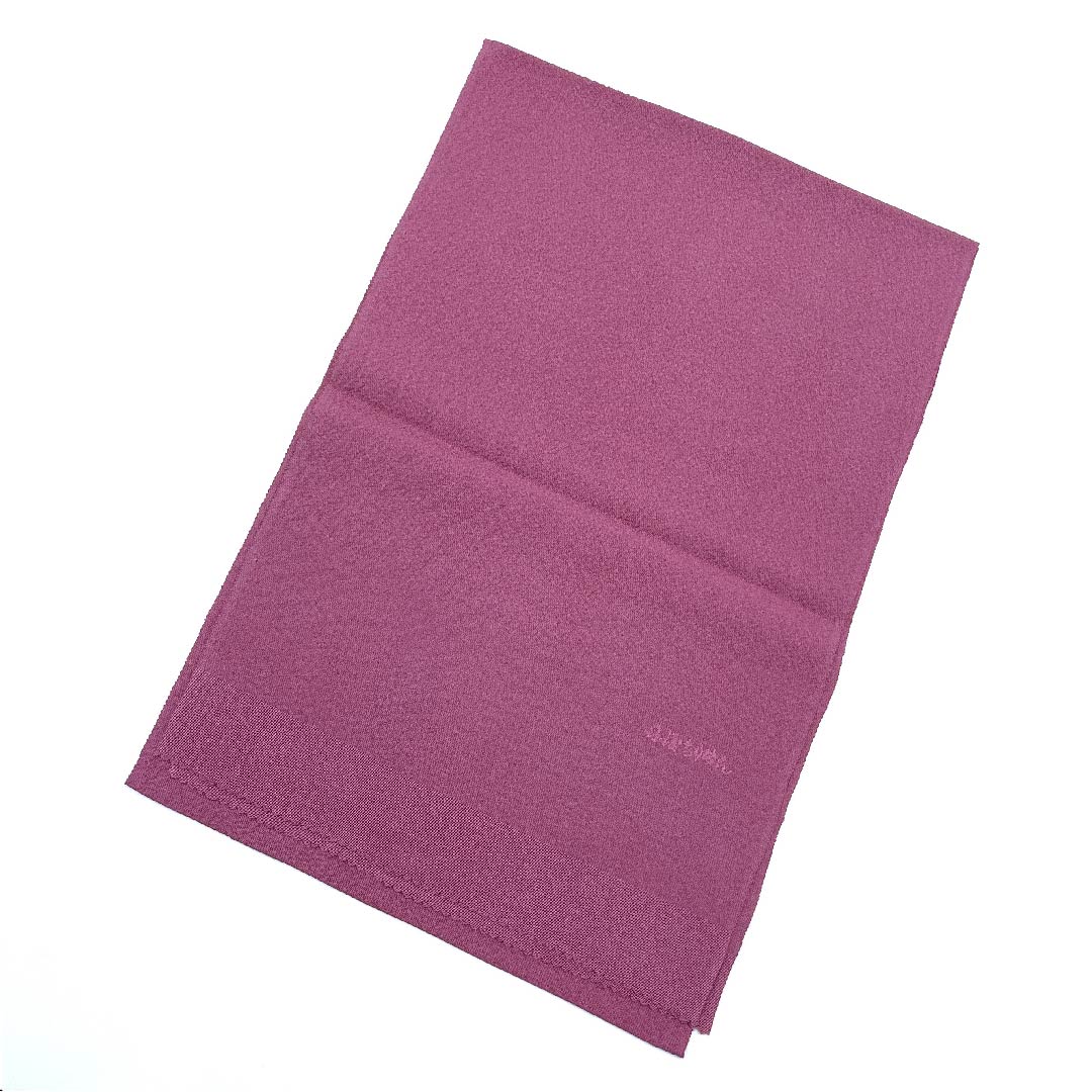 （新古品） 帯揚げ 正絹 フォーマル 滅紅色（めっこういろ） 丹後ちりめん 無地 新古品 長さ約164cm 幅約30cm Sランク 紫系 1136000152920