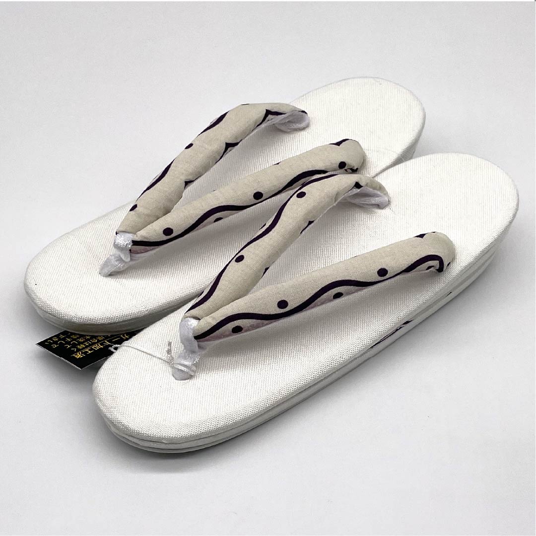 （新品）草履 亜麻 NEWランク 夏草履 亜麻草履 日本製 夏用 長さ24cm Lサイズ 白系 1122001701411