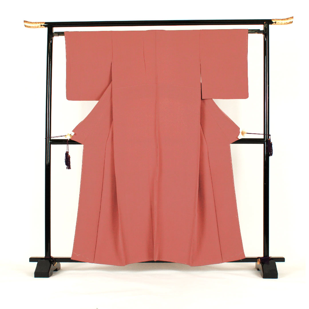 色無地  身丈160cm 裄丈62cm 袷  正絹 Sランク ピンク系 1114000082313