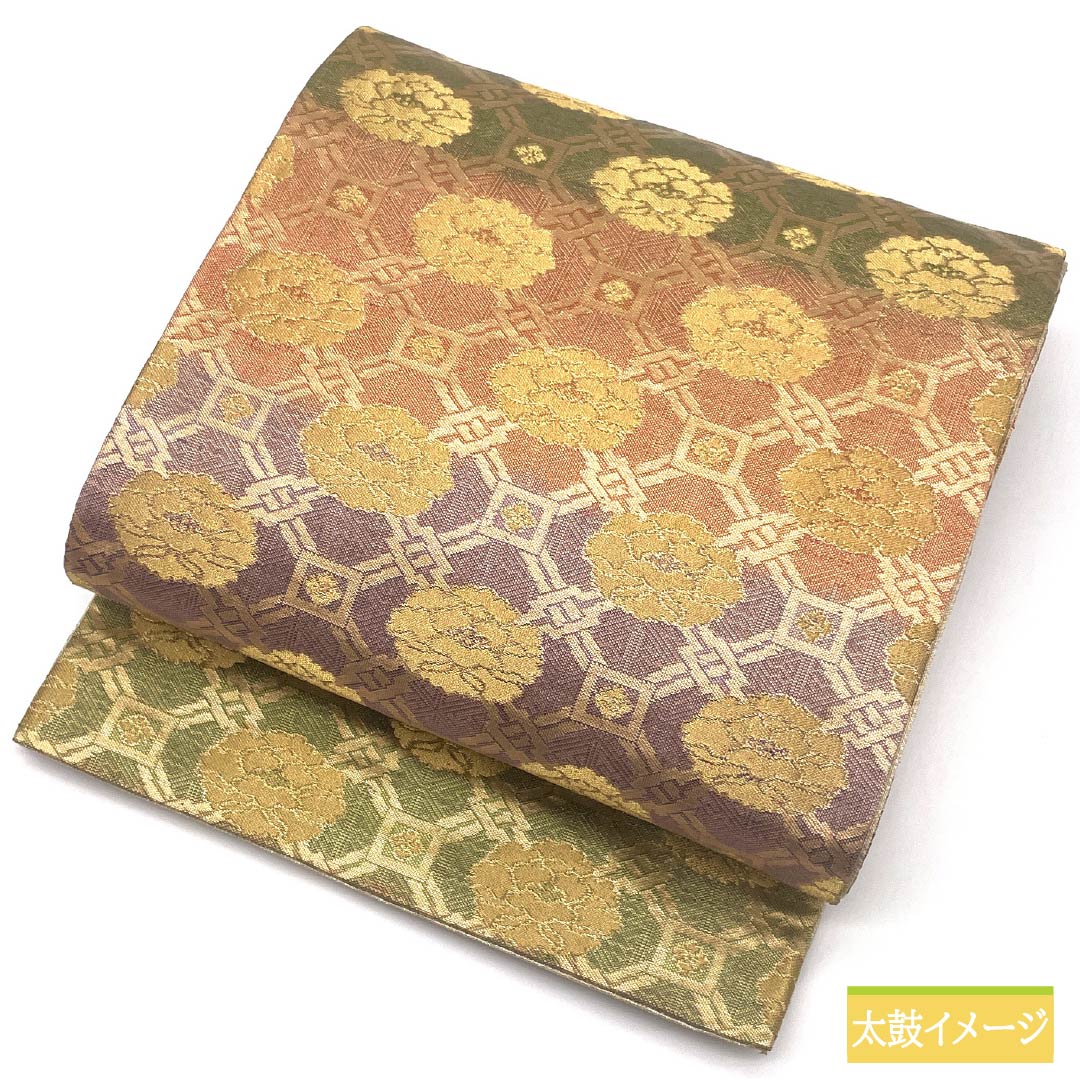 Formal, A-Rank Pure Silk Obi with Auspicious Designs, Saga Nishiki Pattern, 438cm Long, Full Length, Gradient Pattern, for Tomesode (Tomesode), Product Number: 1123015273399