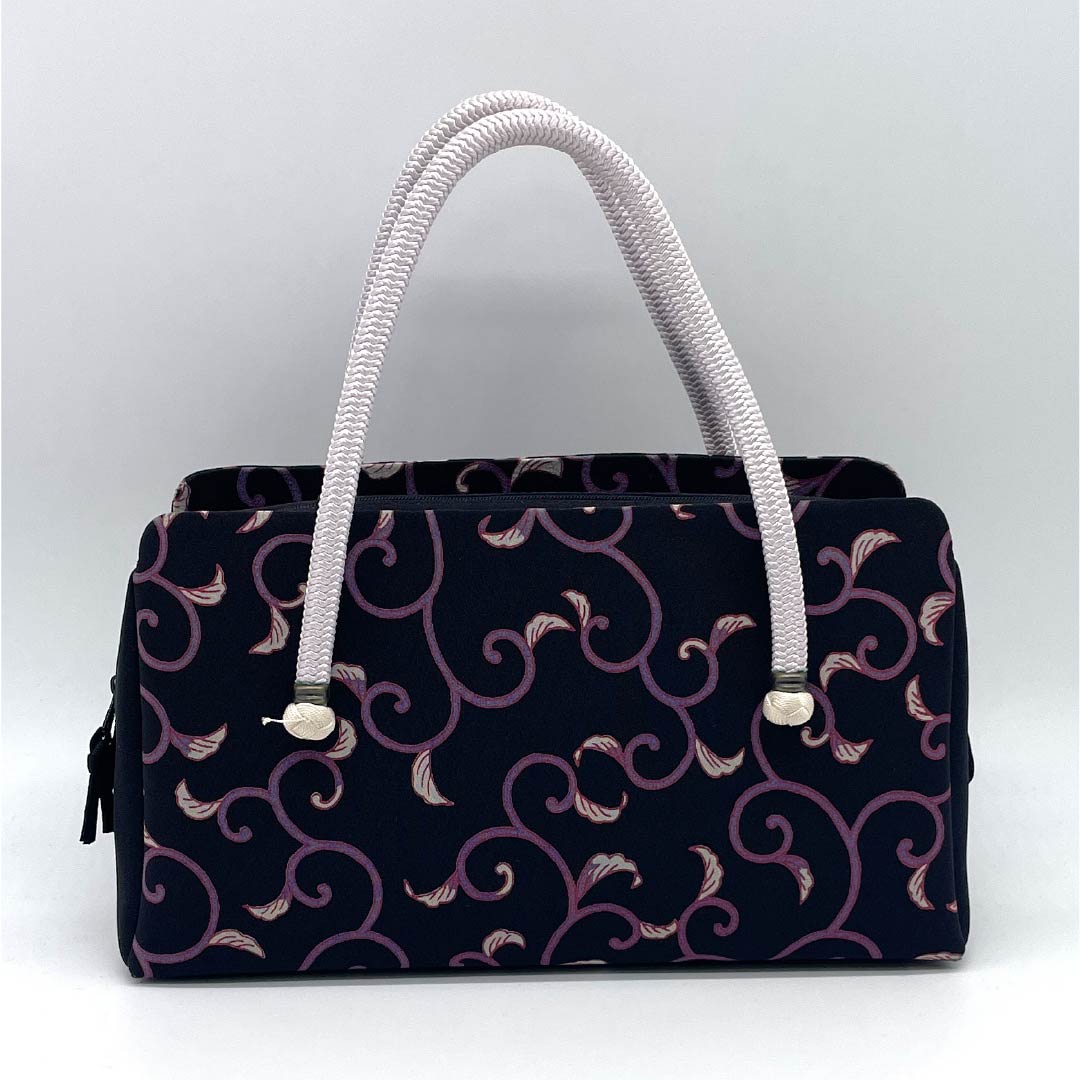 （新古品）和装バッグ カジュアル NEWランク 五嶋紐 利休バッグ 黒系 113900101110