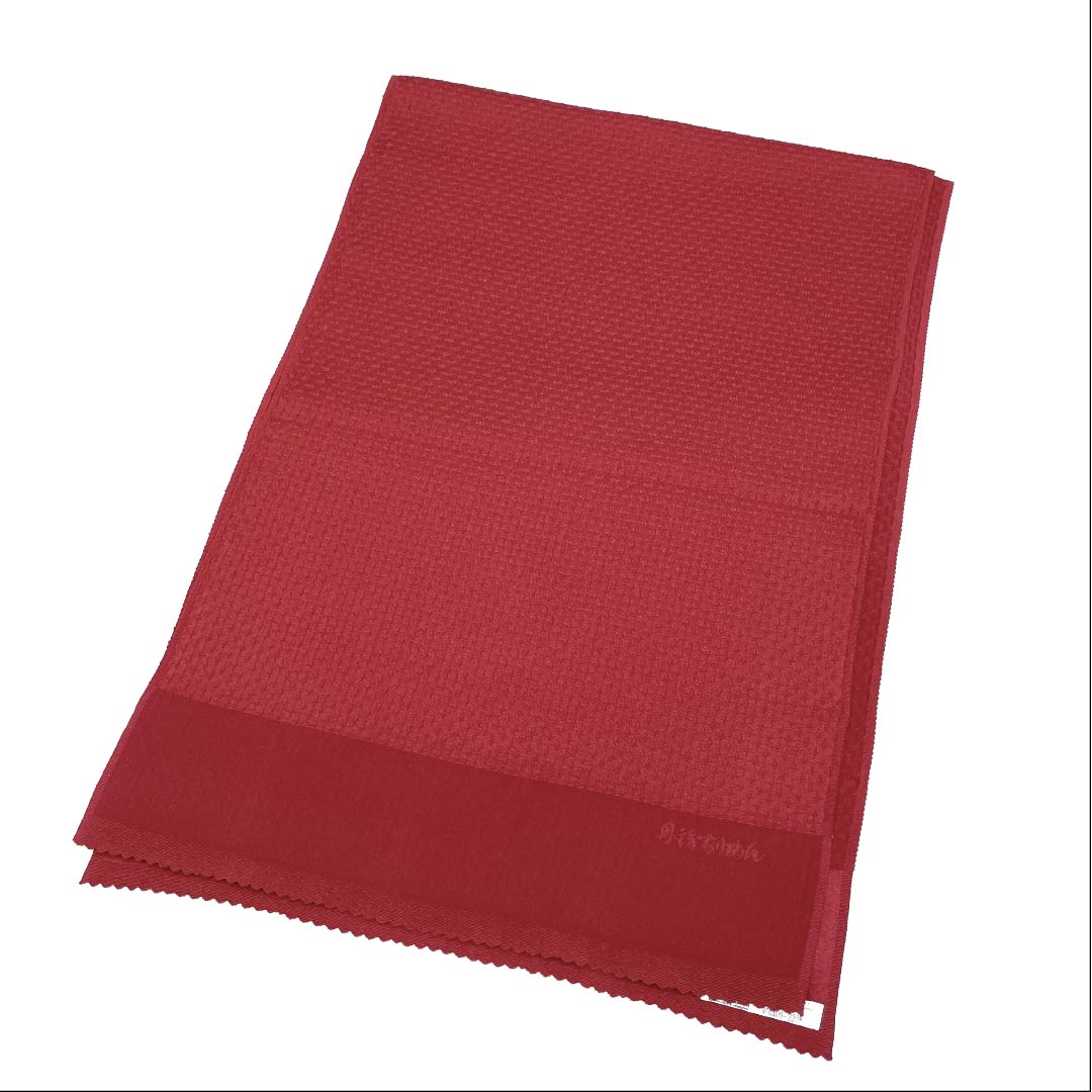 （新古品）帯揚げ 正絹 NEWランク カジュアル 真紅色（しんくいろ） 丹後ちりめん   長さ約172cm 幅約29cm 赤系 1136003321912