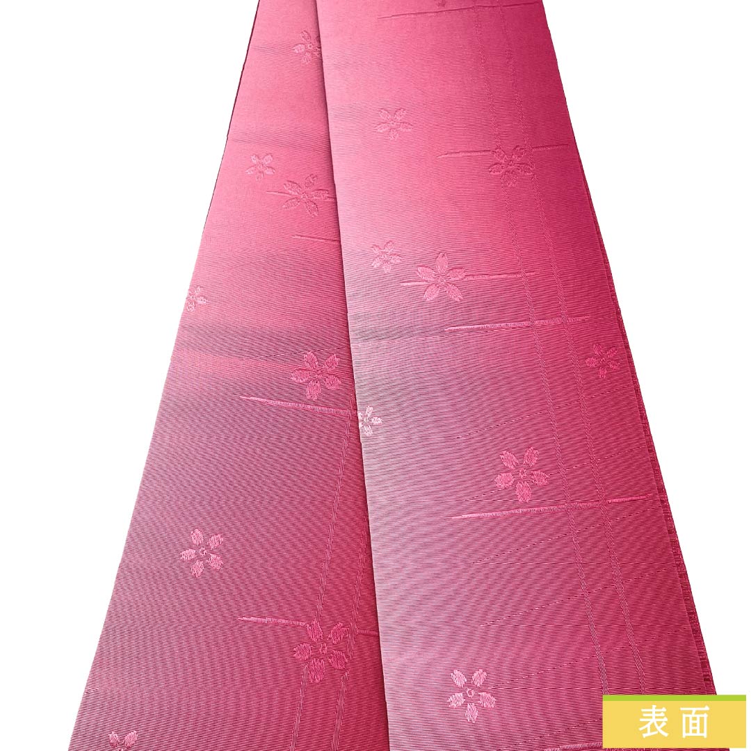 半幅帯 ポリエステル Sランク 苺色（いちごいろ） 桜 帯丈358cm ピンク系 1125003332313