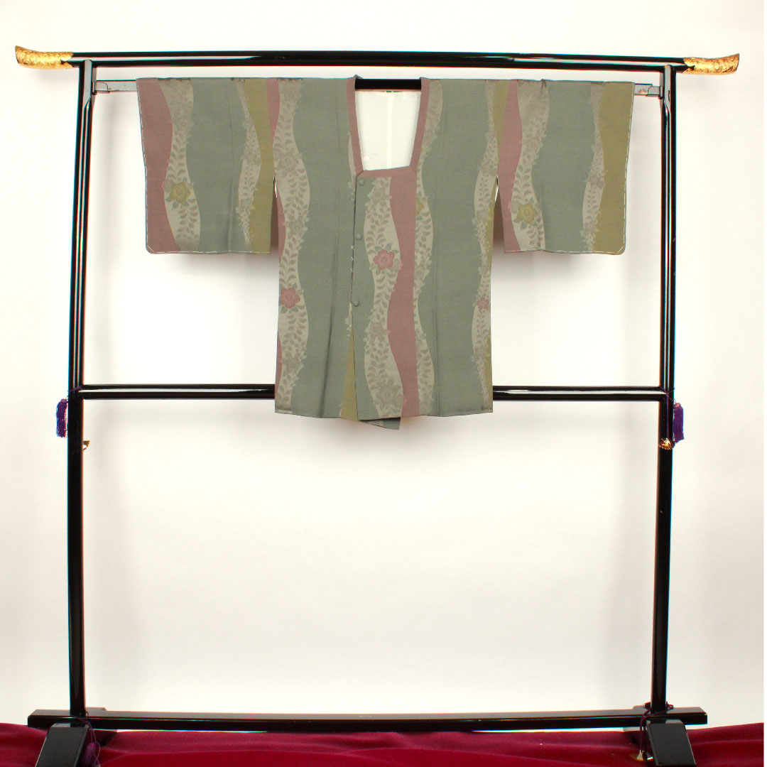 道行コート 身丈82cm 裄丈63cm 草花模様 正絹 Sランク 袷 グラデ 1117000222999
