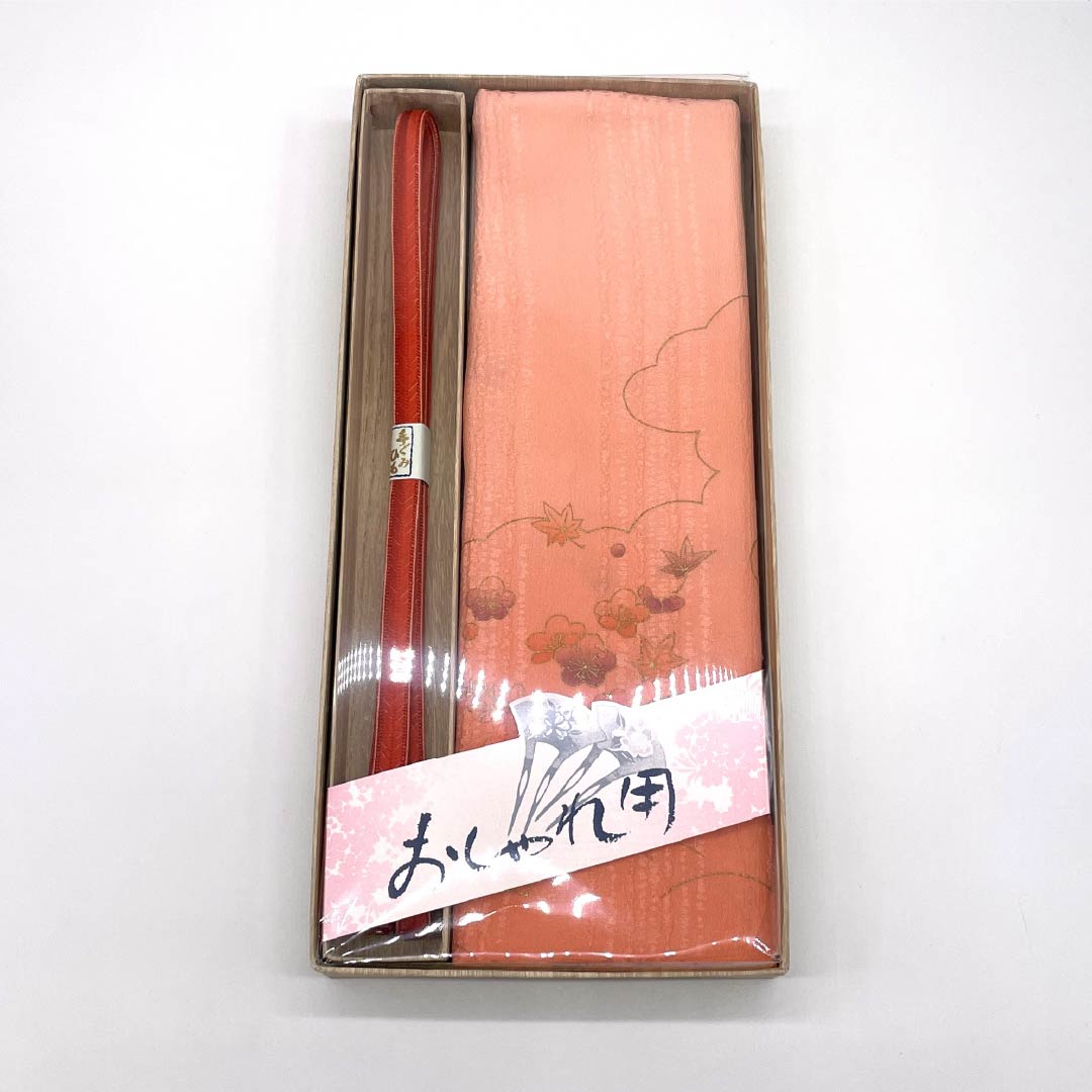 （新古品） 帯締め・帯揚げセット 正絹 Sランク 中紅色（なかべにいろ） 長さ約154cm 幅約1.5cm セミフォーマル 朱系 1141000142316