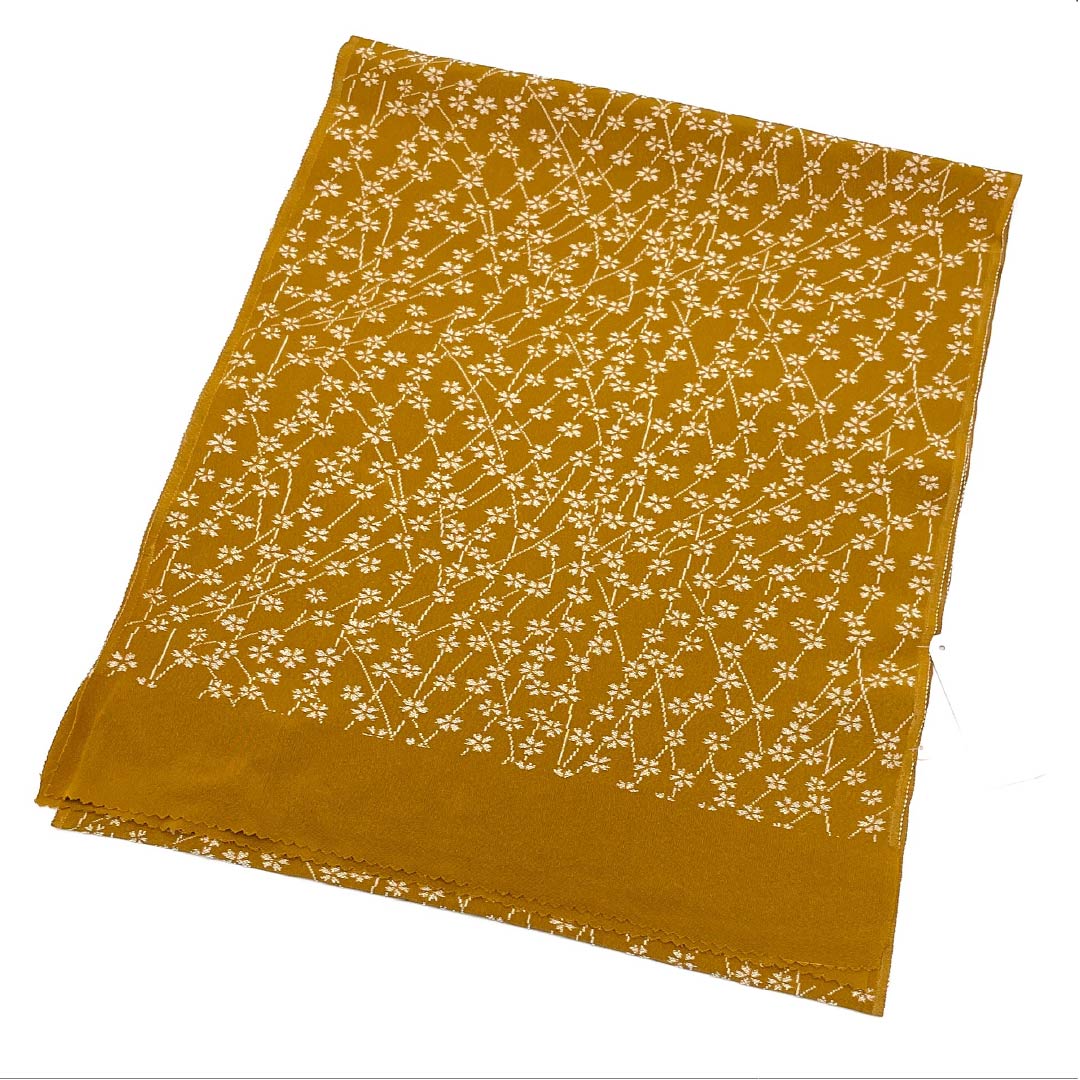 Obiage Silk S Rank Semi-formal Golden Brown Small Flowers Length approx. 170cm Width approx. 32.5cm Brown tones 1136004202914