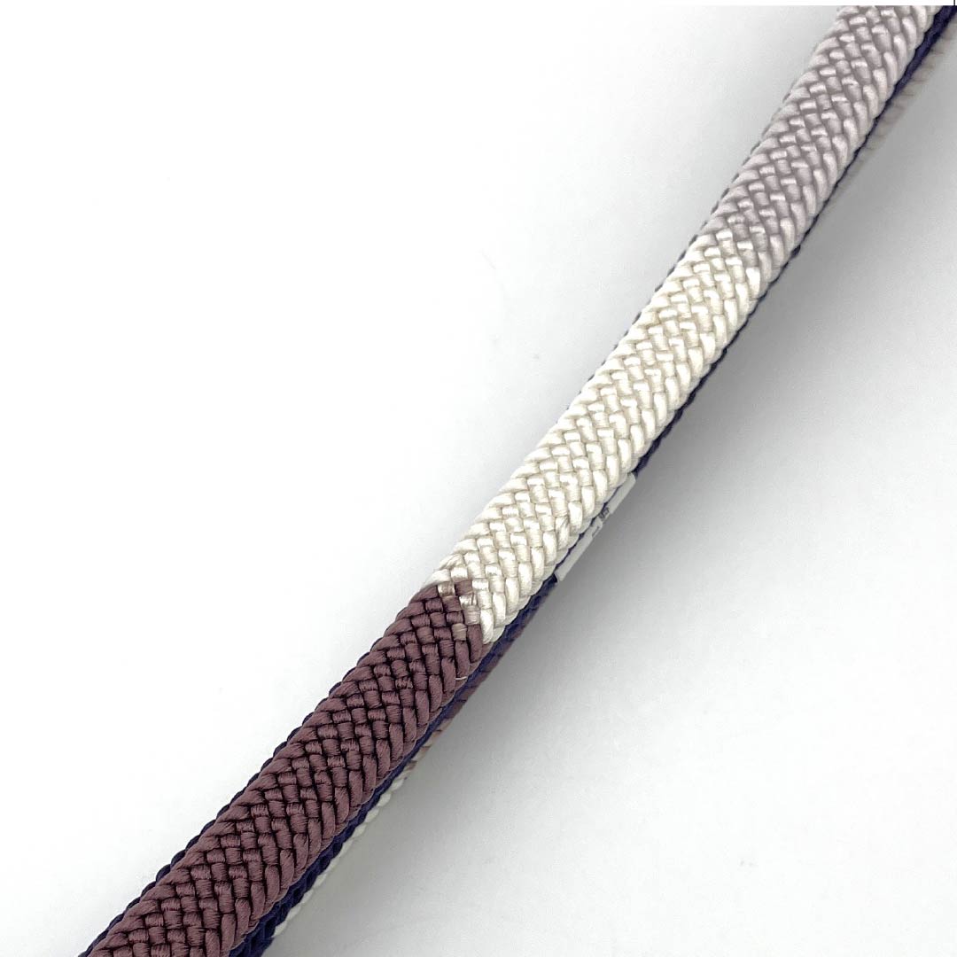 帯締め 正絹 Ｓランク 紫紺（しこん） グラデーション 小田巻房 長さ約161.2cm 幅約1.2cm カジュアル 紫系 1135004612320