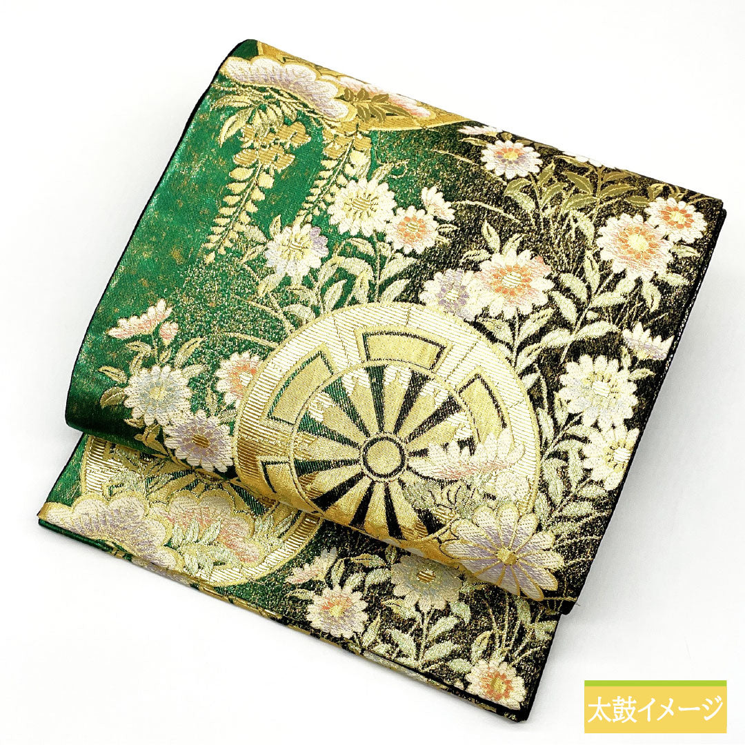 Formal, S-Rank Nishijin-ori Silk Obi with Flower Carriage Design, 448cm Long, Six-Ply, Gradient Pattern, for Furisode (Furisode). Product Number: 1123016352399