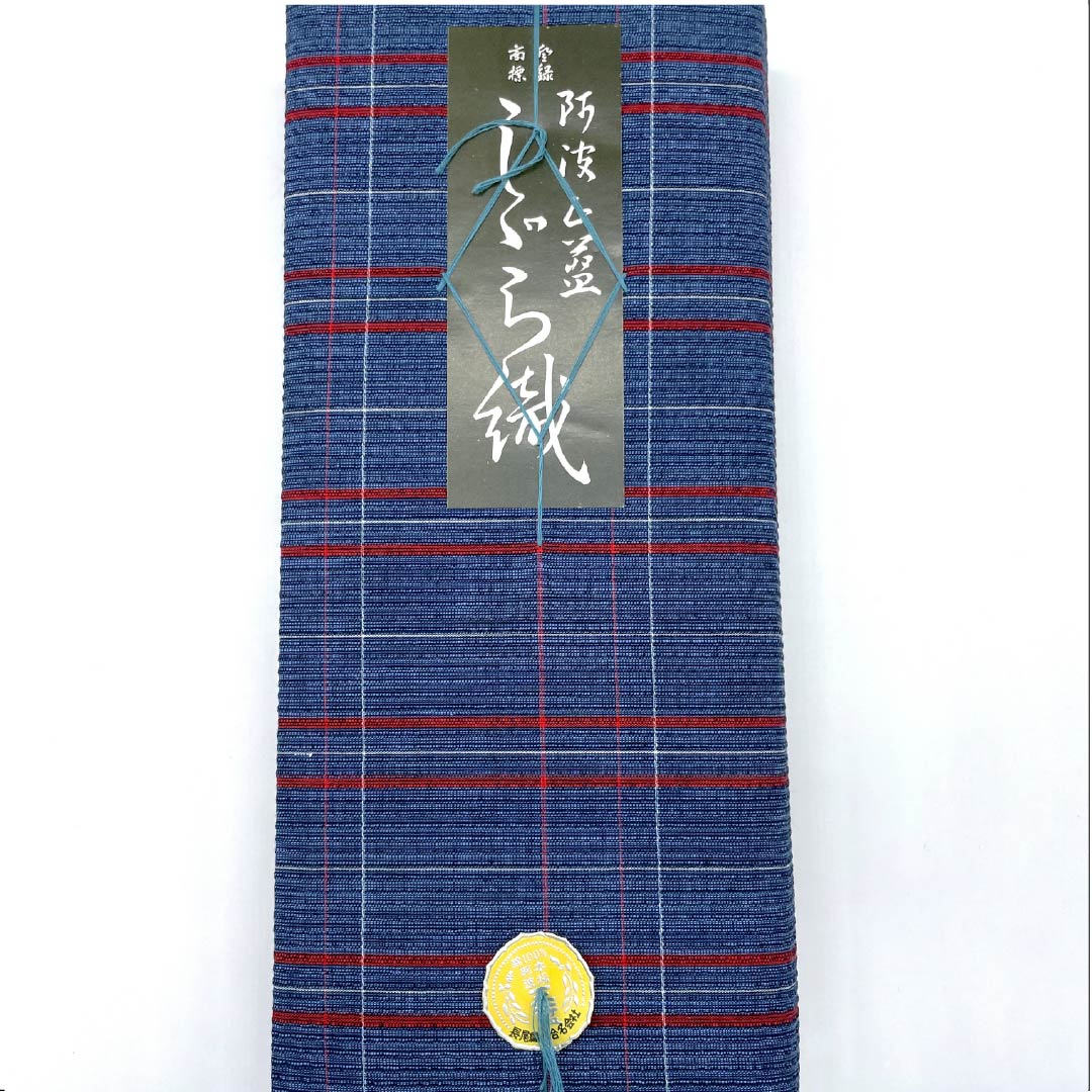 反物 浴衣 木綿 阿波しじら 重要無形文化財 正藍染 裏色（うらいろ） Sランク 青系 1130000632917