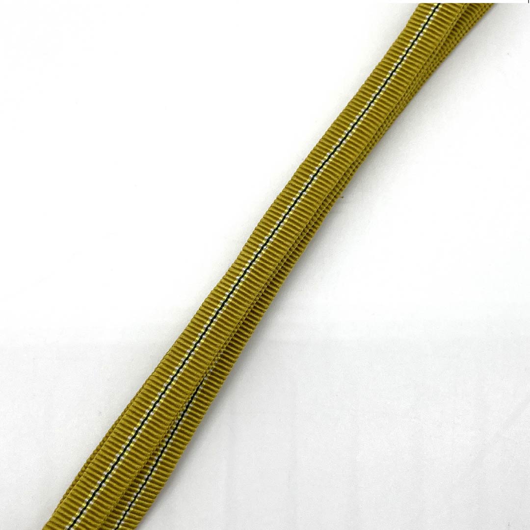 帯締め 正絹 Sランク 四分紐 黄櫨色（はじいろ） シンプル 帯留め用 長さ約120.5cm 幅約1cm カジュアル 黄系 1135004672323