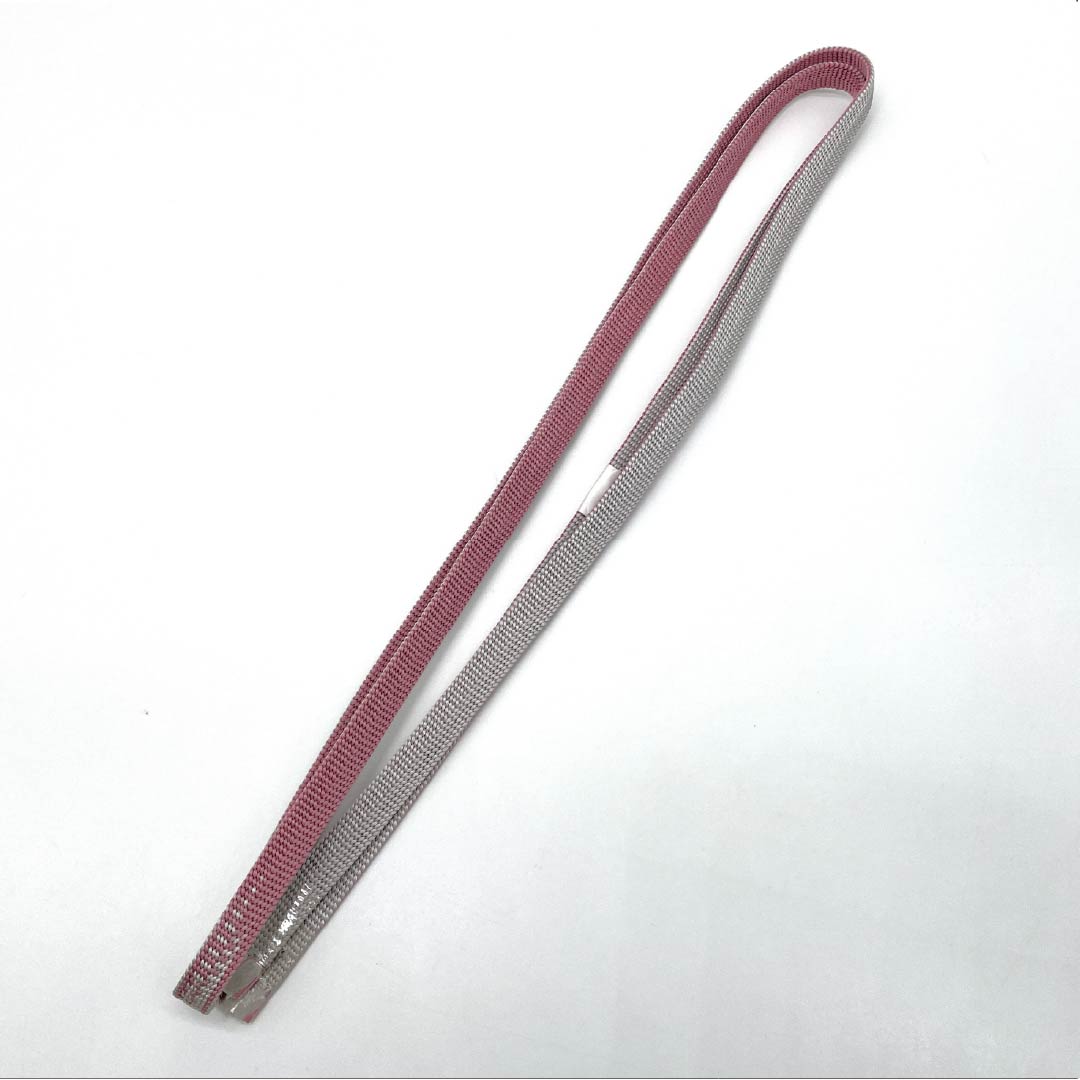 帯締め 正絹 Sランク 三分紐 薄墨色（うすずみいろ） 積紅色（せきこういろ） 帯留め用  長さ約122cm 幅約0.8cm カジュアル グラデーション系 1135006012399