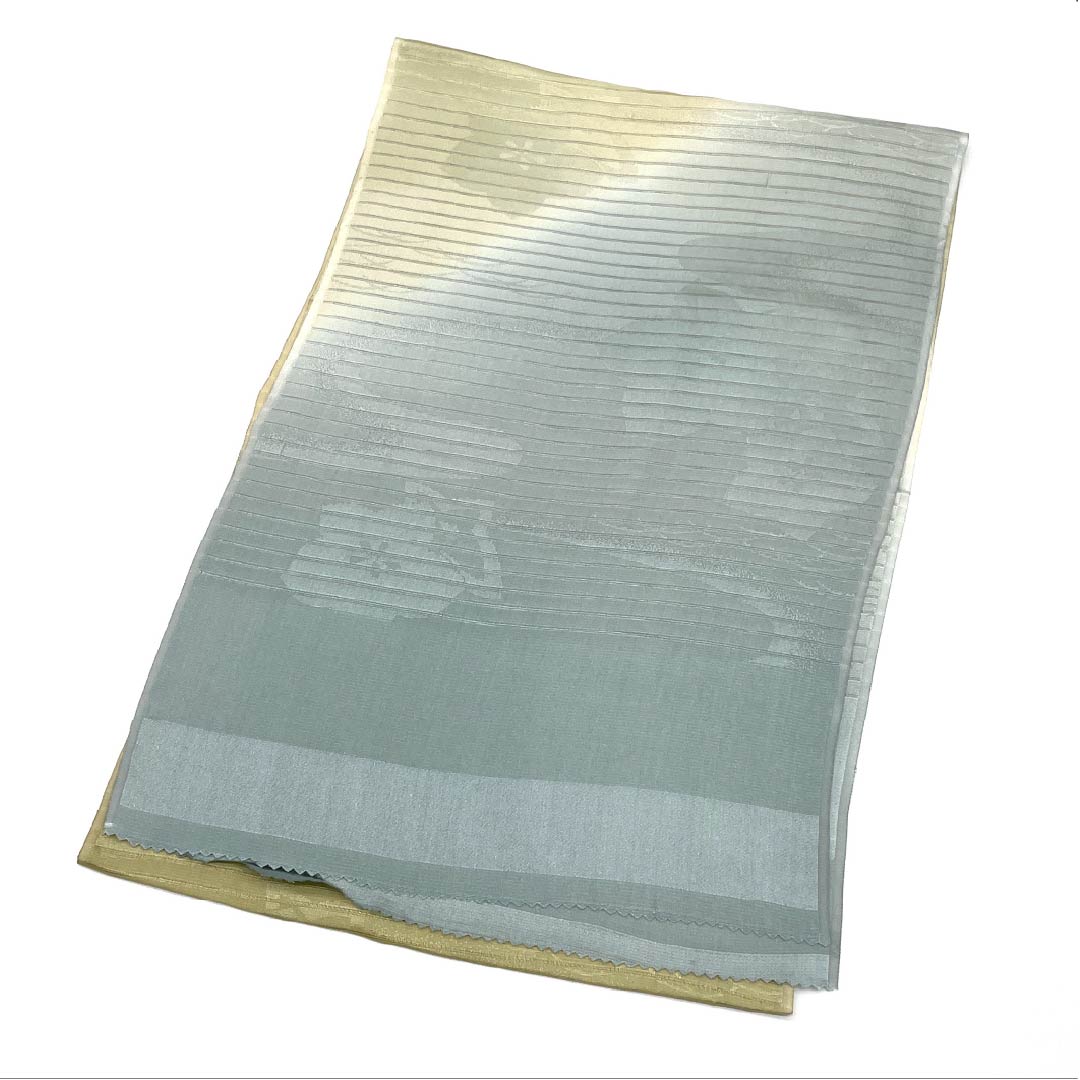 帯揚げ 正絹 Sランク カジュアル 沈香茶色（とのちゃいろ） 玉子鼠色（たまごねずいろ） 桔梗 夏用 長さ約182cm 幅約29cm グラデーション系 1136004272999