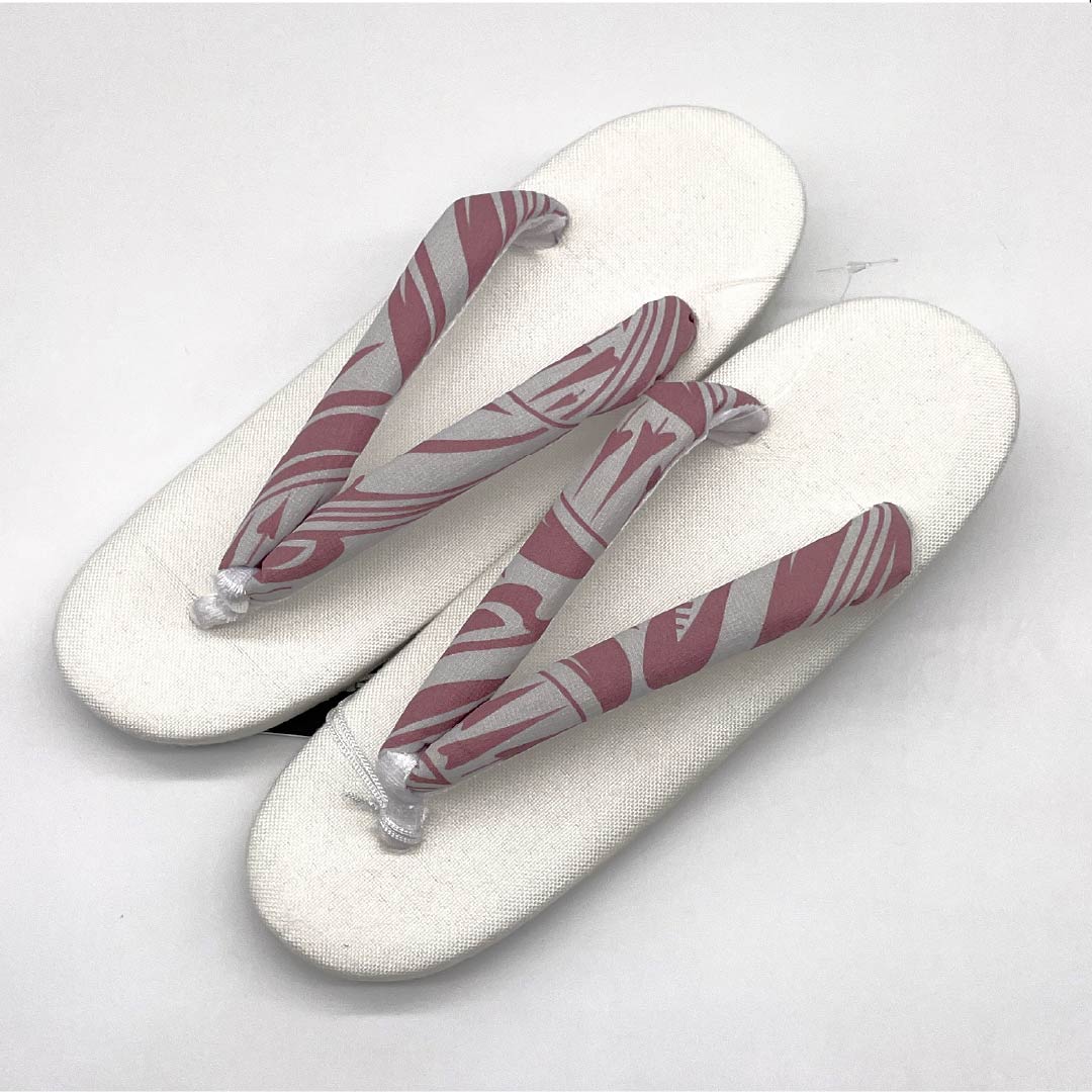 （新品）草履 亜麻 NEWランク 夏草履 亜麻草履 日本製 夏用 長さ24cm Lサイズ 白系 1122001621411