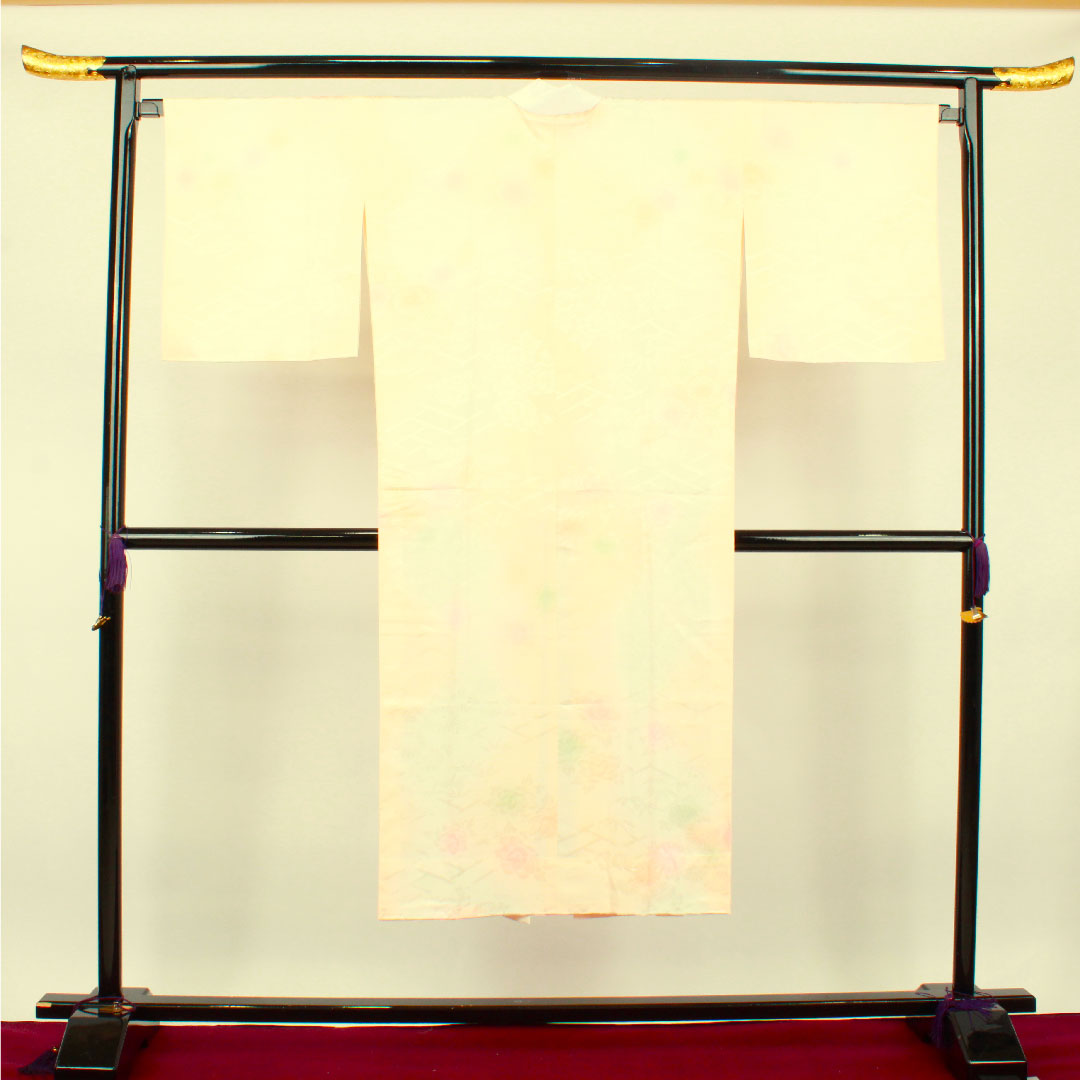 長襦袢 正絹 身丈134cm 裄丈65cm 袷  花模様 ボカシ染  Sランク ピンク系 1129000352413