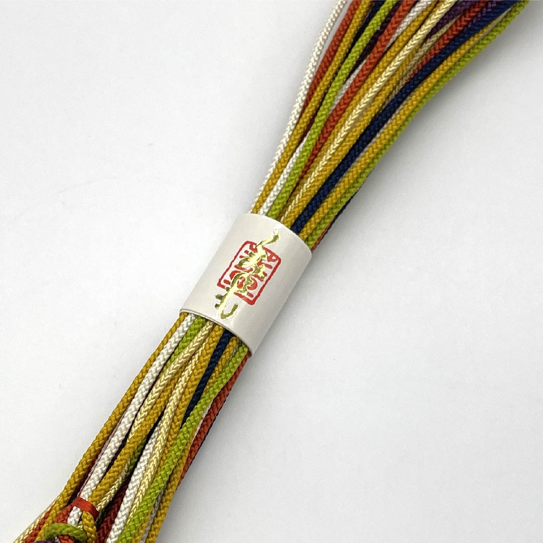 帯締め 正絹 Sランク カラフル お洒落 撚り房 長さ約150cm 幅約0.5cm カジュアル グラデーション系 1135004922399