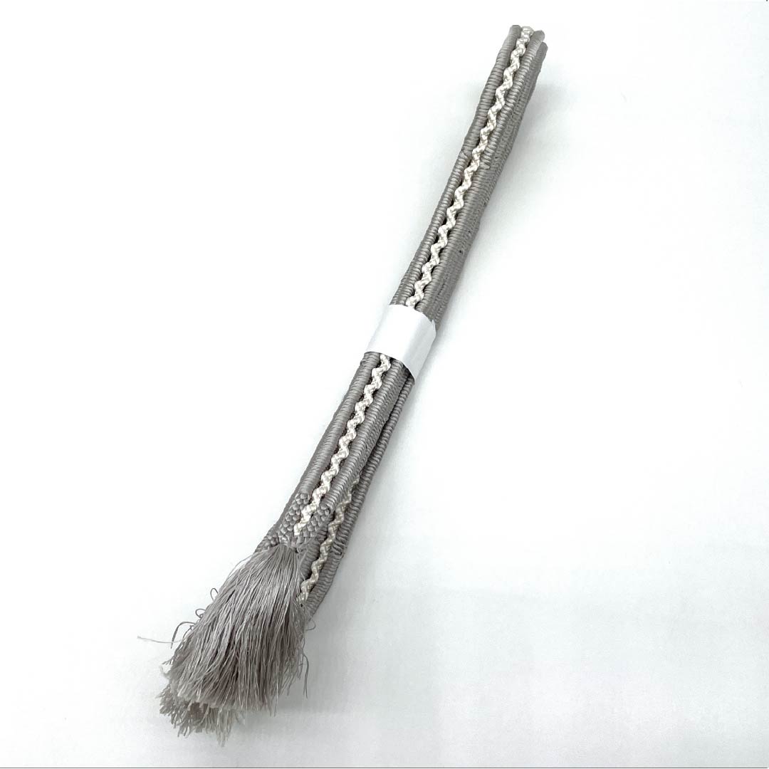 帯締め 正絹 Sランク  薄墨色（うすずみいろ） 夏用   長さ約165cm 幅約1cm セミフォーマル グレー系 1135006172322