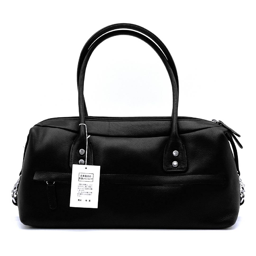 （新古品） 洋装バッグ 牛革 Aランク 新古品 牛革 横長 黒系 119700009310
