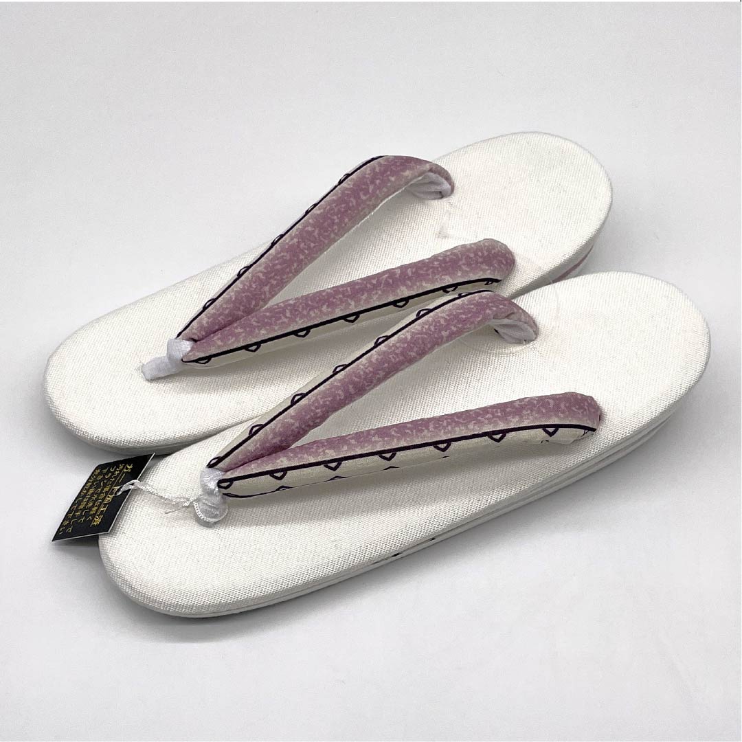 （新品）草履 亜麻 NEWランク 夏草履 亜麻草履 日本製 夏用 長さ24cm Lサイズ 白系 1122001671411