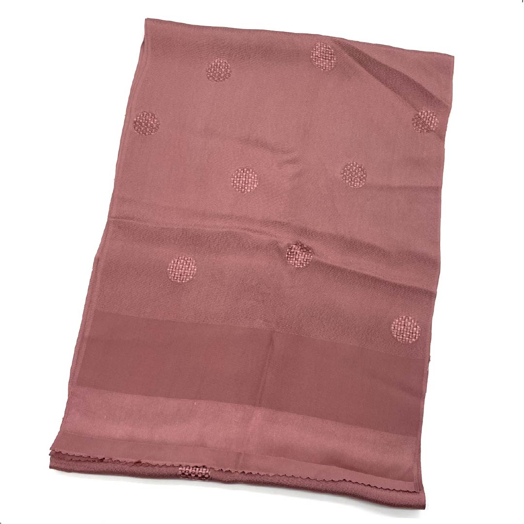 帯揚げ 正絹 カジュアル 浅蘇芳色（あさきすおういろ） ドット 丸 古典柄 長さ約172cm 幅約30.5cm Sランク 茶系 1136000512914