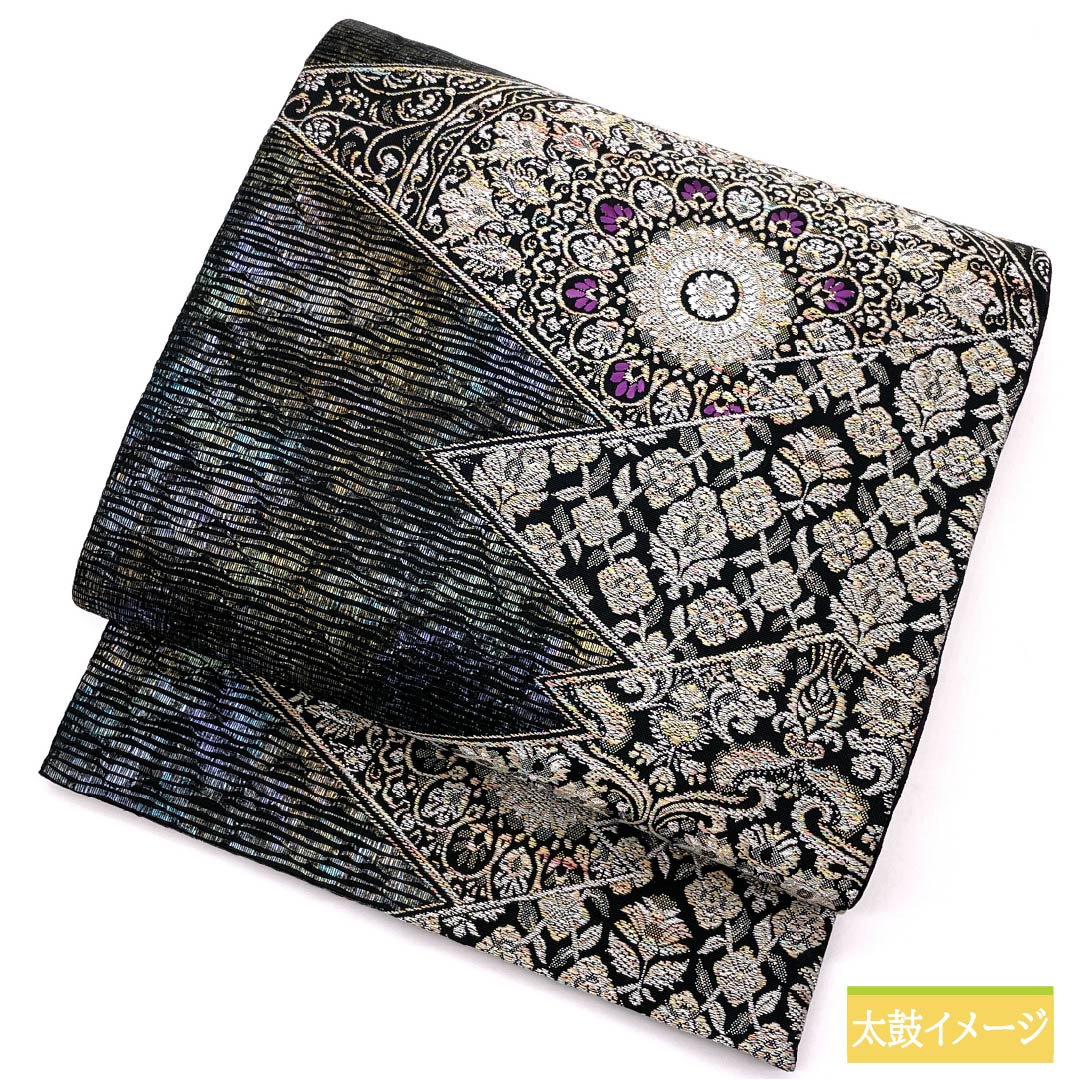 袋帯 正絹 留袖用 古代貝紫 太箔 正倉院 帯丈448cm Sランク 六通 フォーマル グラデーション系 1123014112399