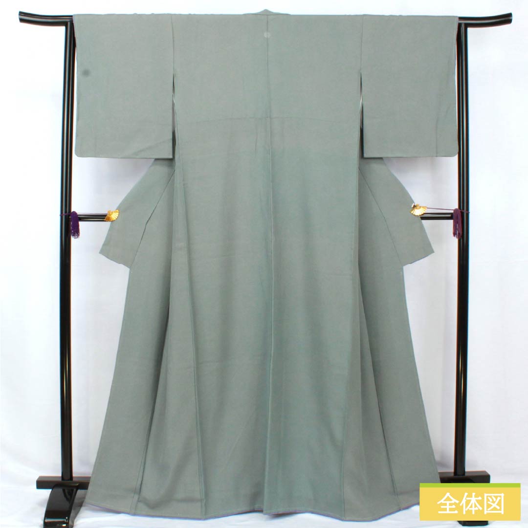 Komon, pure silk, length 165cm, sleeve length 63cm, lined, agarwood brown (tono chairo), Edo komon, one crest, circle with different hawk feathers, shark komon, A rank, gray, 1115005063522