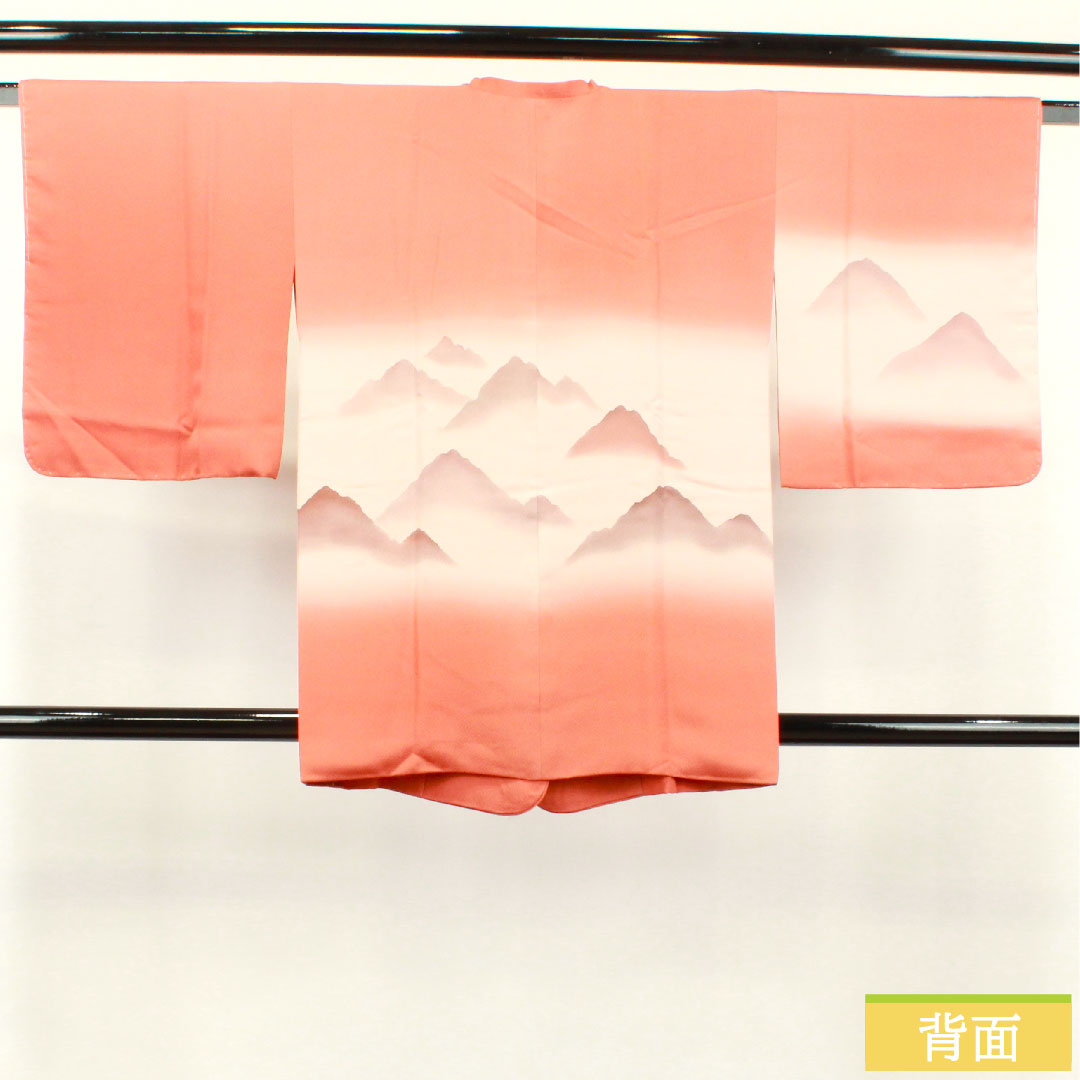 道行コート 正絹 身丈83cm 裄丈64cm 陶塑色（とうそいろ） 遠山模様 しつけ糸付き 未使用品 Sランク 袷 茶系 1117000902914