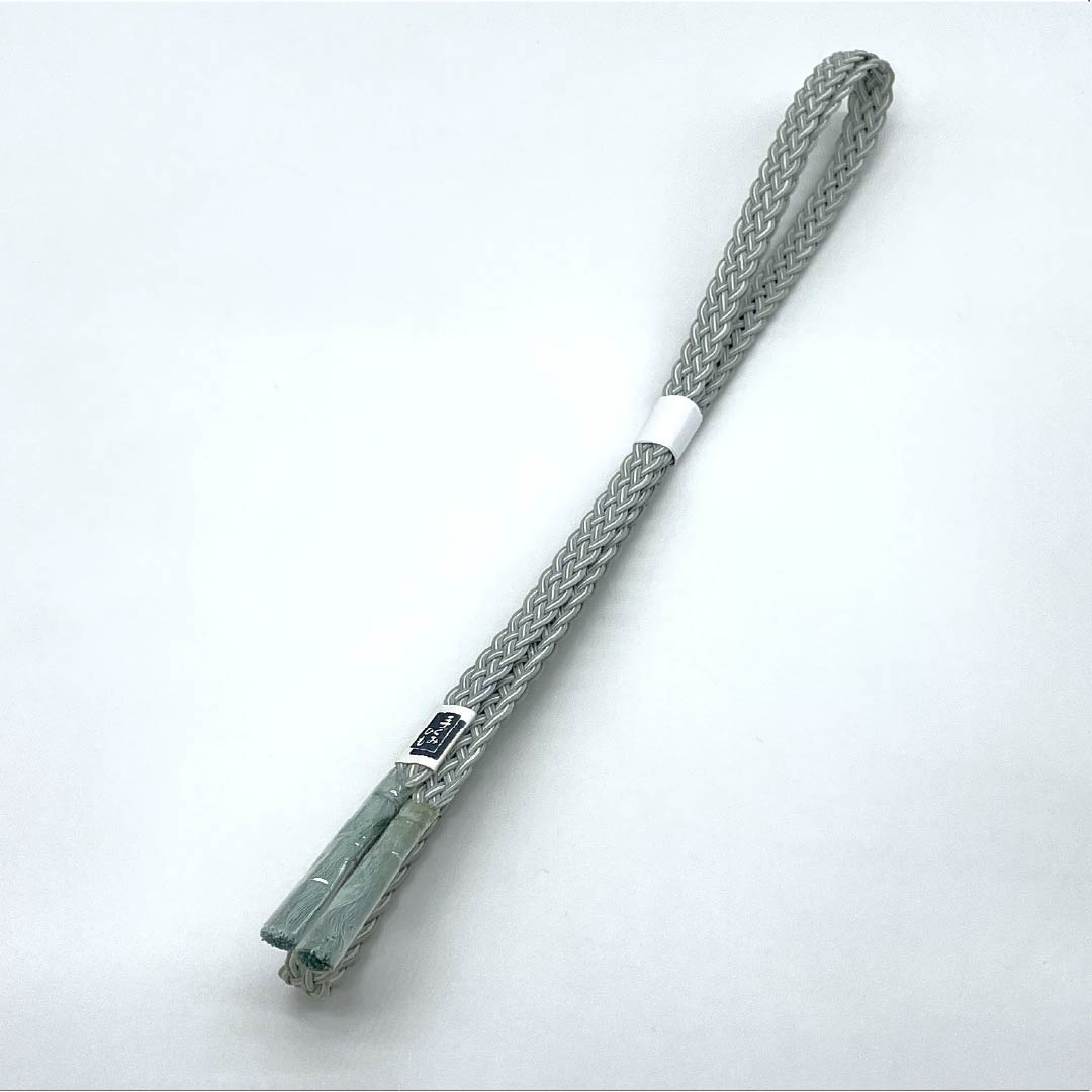 (新品)帯締め 正絹 NEWランク  豆青色（とうせいいろ） 単衣用 夏用  長さ約166cm 幅約1.5cm カジュアル 緑系 1135005641319