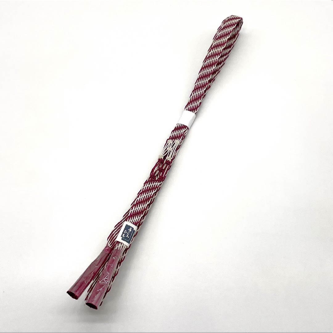 (新品)帯締め 正絹 NEWランク  臙脂色（えんじいろ） 単衣用 夏用  長さ約168cm 幅約1.4cm カジュアル 赤系 1135005611312