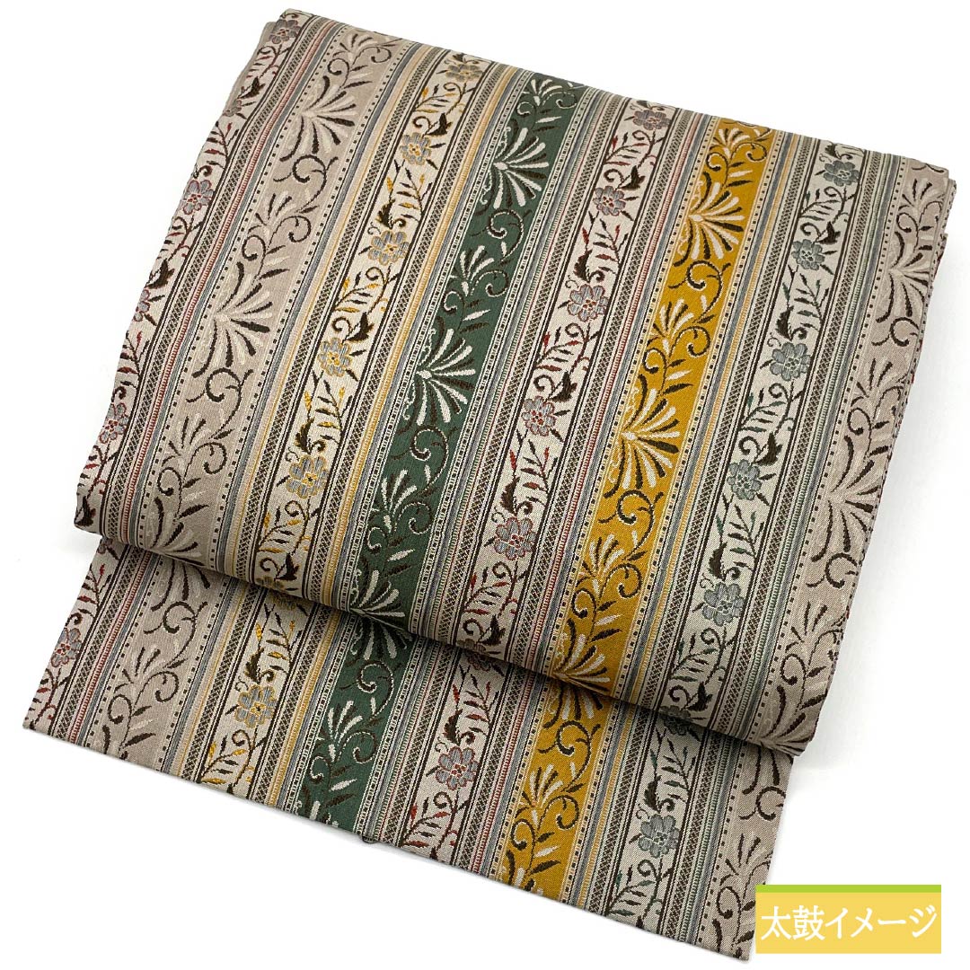 名古屋帯 花模様 帯丈367cm 正絹 Sランク 全通 セミフォーマル グラデーション系 1124008102399 名古屋仕立て