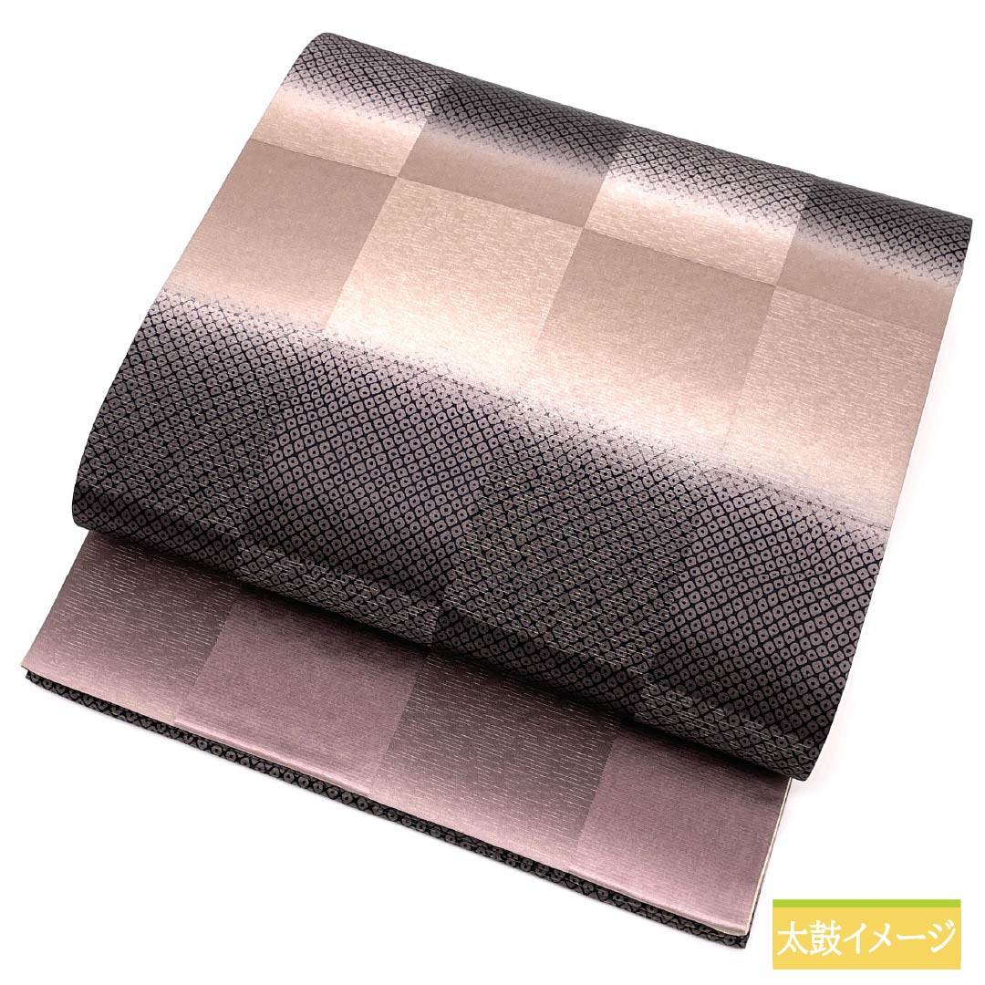 袋帯 正絹 染め帯 鹿の子模様 帯丈454cm Aランク 全通 セミフォーマル グラデーション系 1123014933499