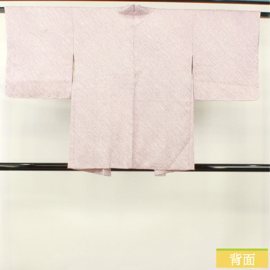 羽織 正絹 身丈77.5cm 裄丈62.5cm 浅紫色（あさきむらさきいろ） 総絞り 疋田 しつけ糸付き Sランク 袷 紫系 1117001062920