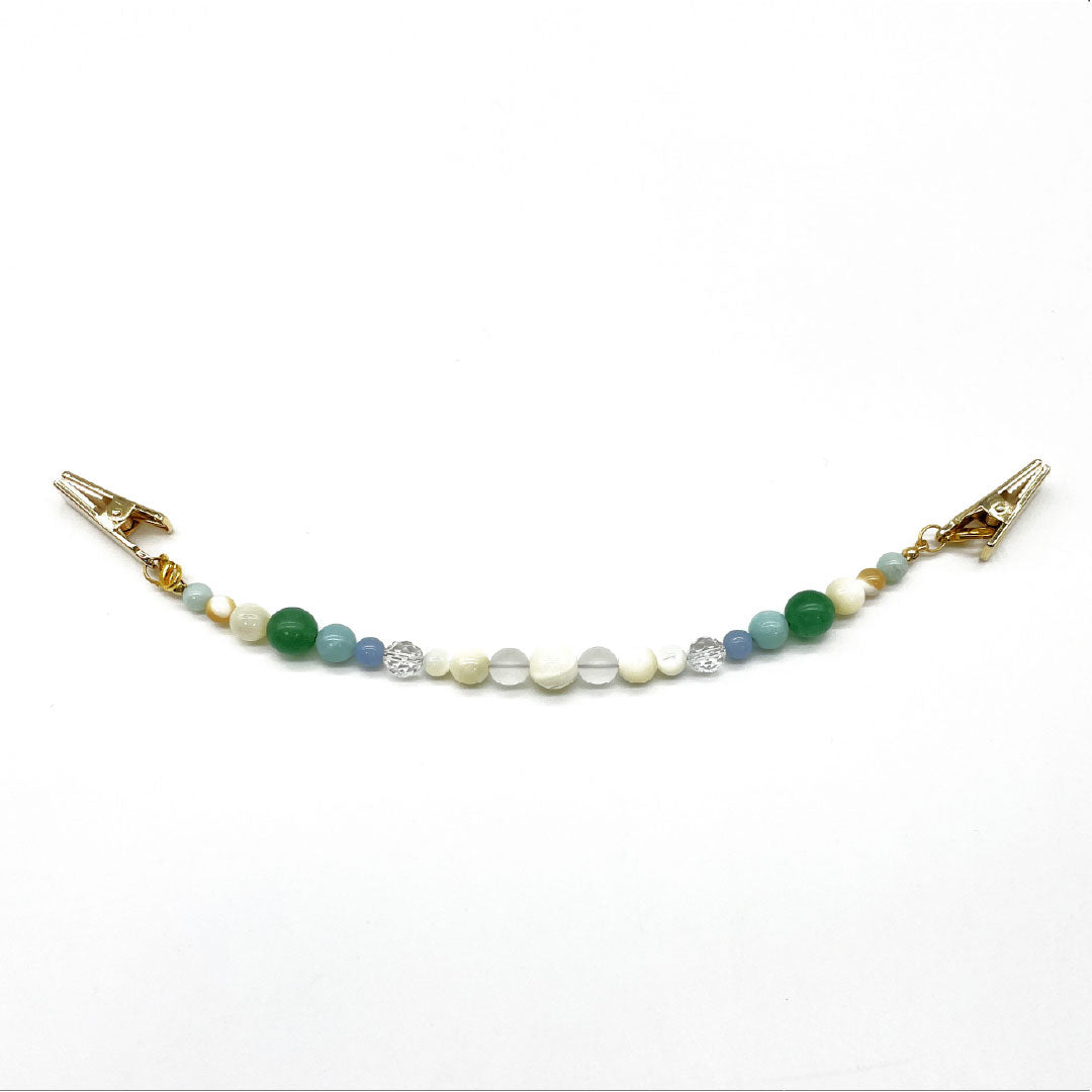 羽織紐  NEWランク カジュアル  天然石 カニカン クリップ 天然石 白系 1121000241911