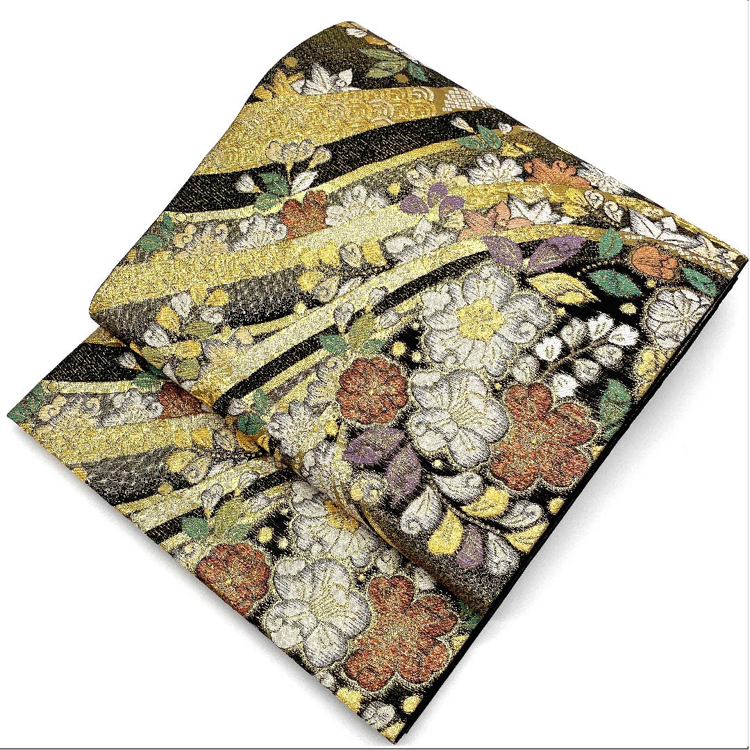 袋帯 金色 辻ヶ花 帯丈438cm 正絹 Aランク 六通 フォーマル 金系 1123006853321