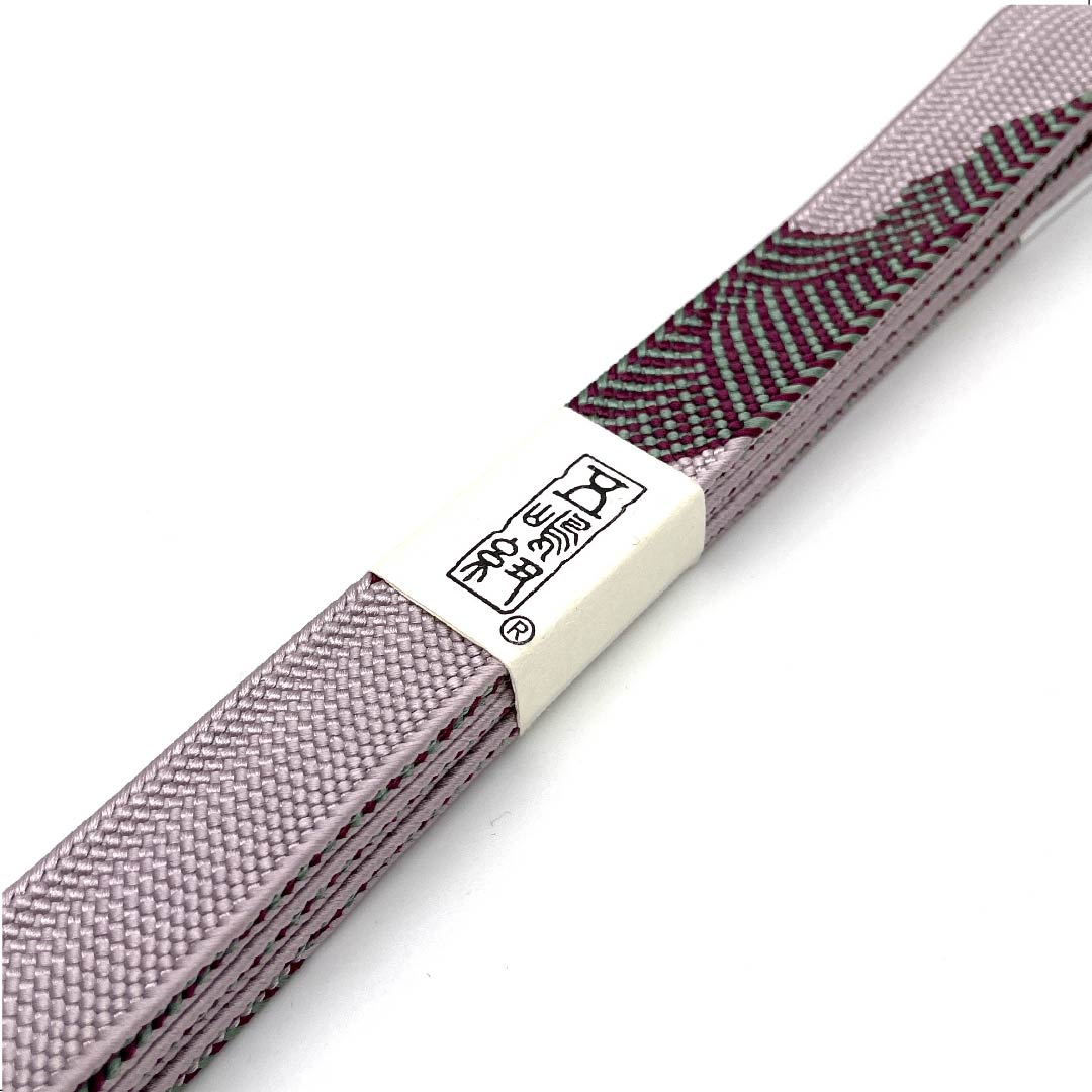 （新古品） 帯締め 正絹 四分紐 白藤色（しろふじいろ） 五嶋紐 江戸組紐 新古品 長さ約162cm 幅約1.7cm カジュアル Sランク 紫系 1135002902320