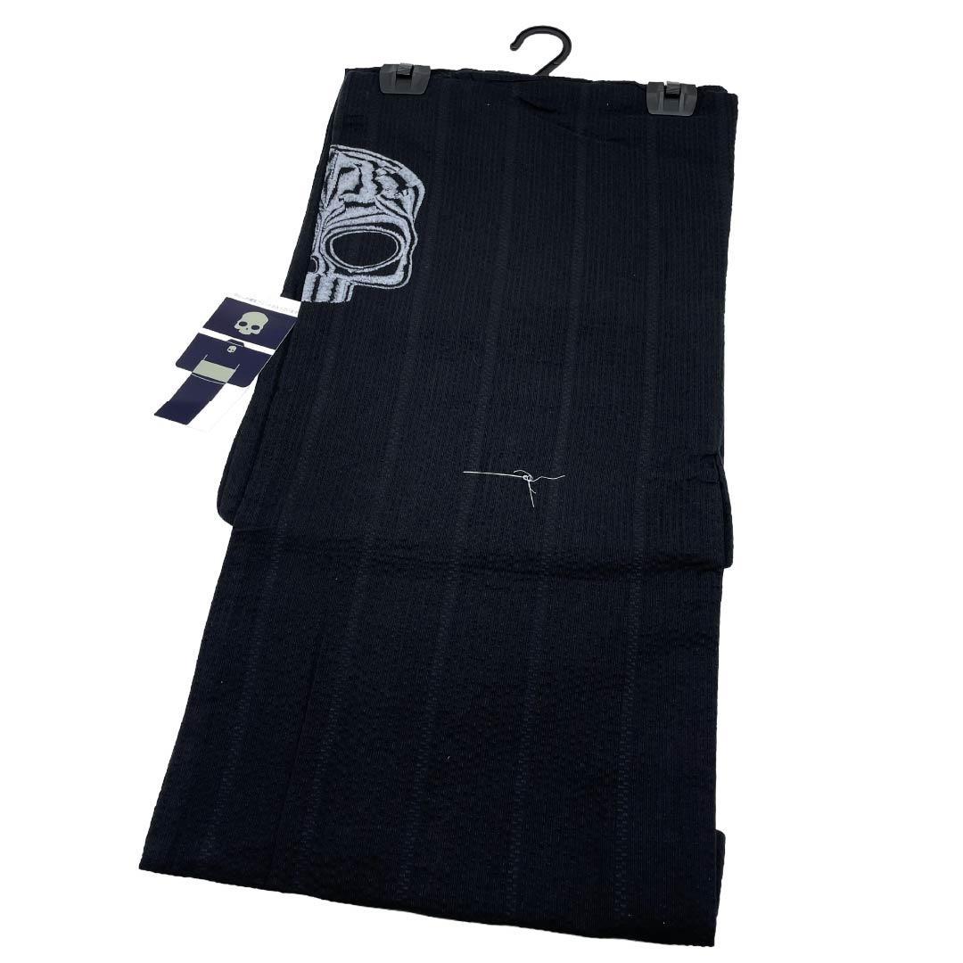 （新品）メンズ浴衣 木綿 NEWランク 身丈150cm 裄丈69cm 黒色（くろいろ） MDeen 骸骨 ドクロ 単衣 黒系 1138000401310