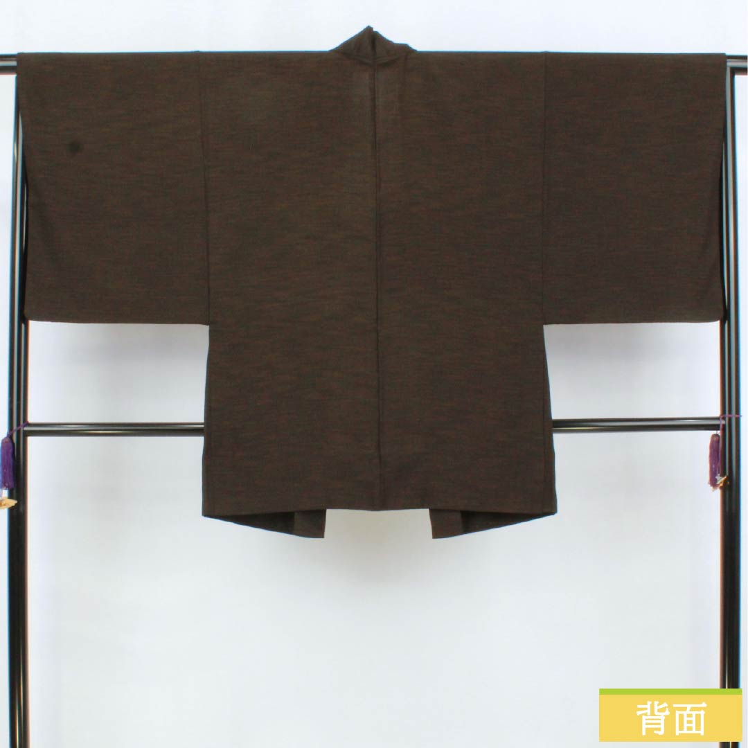 男物 正絹 Aランク 身丈cm 裄丈cm  黒鼠色（くろねずいろ） 茶系 1119001203114