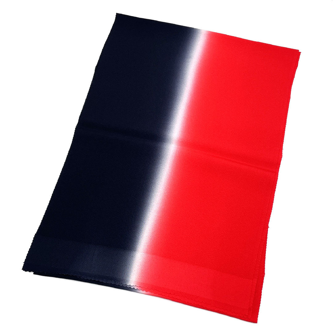 (Like New) Silk Obiage (Sash) - Casual Style, Black and Turquoise - Two-Tone Design, Approx. 182cm Long, Approx. 30cm Wide, Black, Product Number: 1136001081910